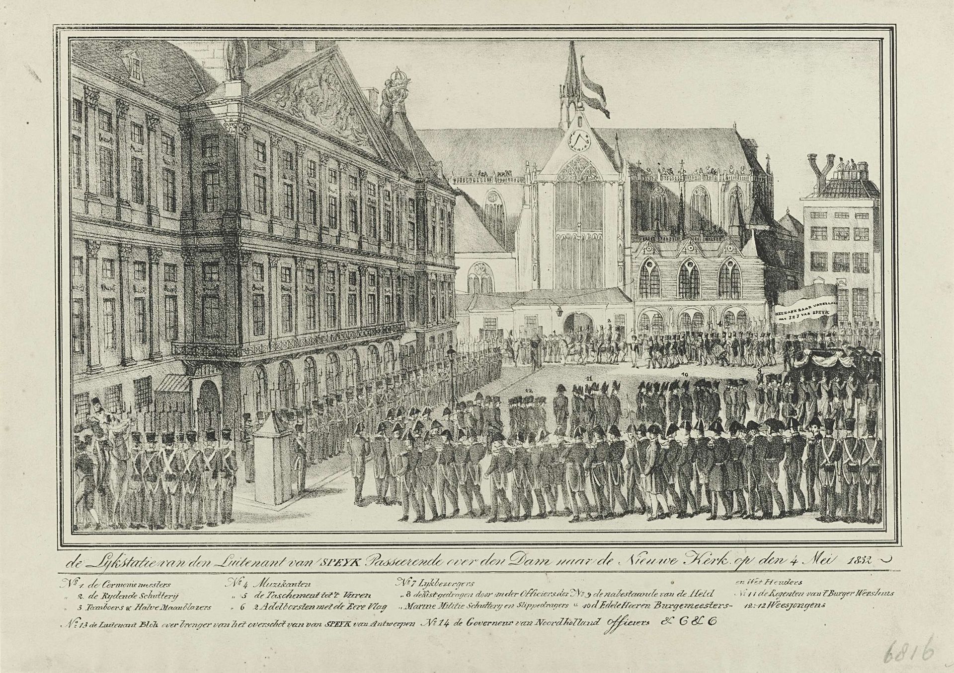 Begrafenis van Jan van Speijk, 1832 by Anonymous