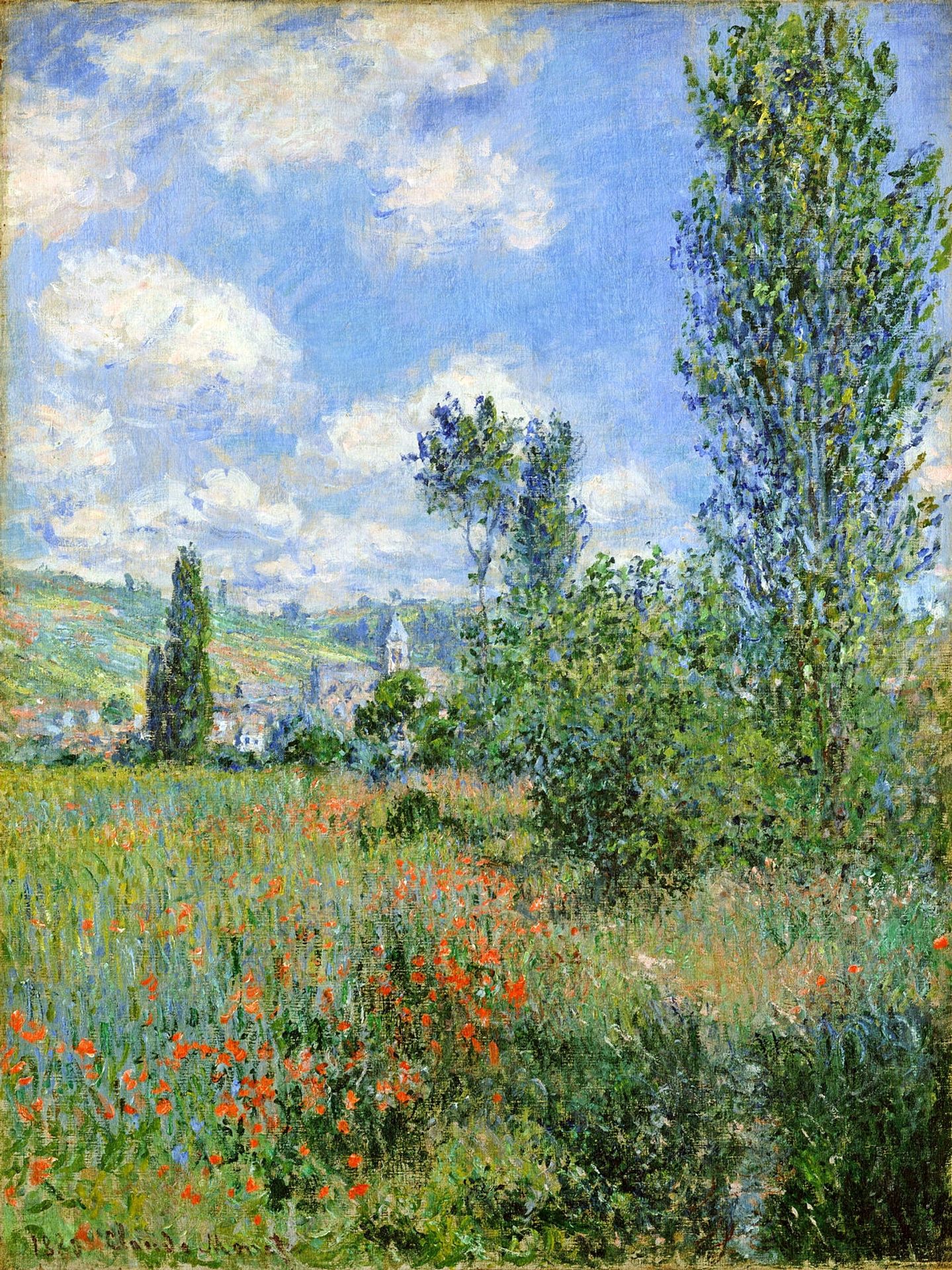 Lane in the Poppy Fields, Ile Saint-Martin by Claude Monet