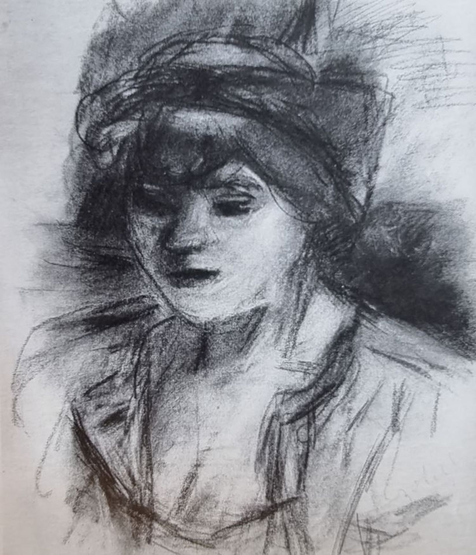 Czóbel Béla Portrait of Girl 1950 by Bela Czobel