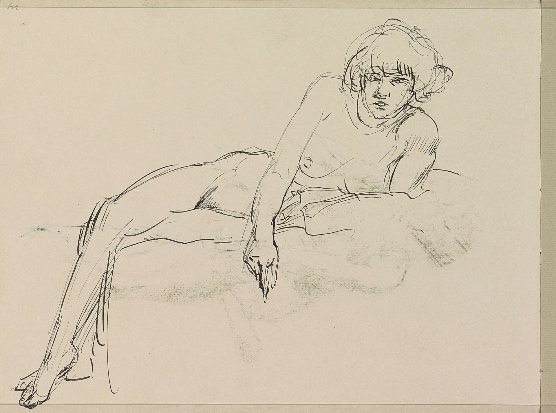 Reclining Female Nude by Isaac Israels