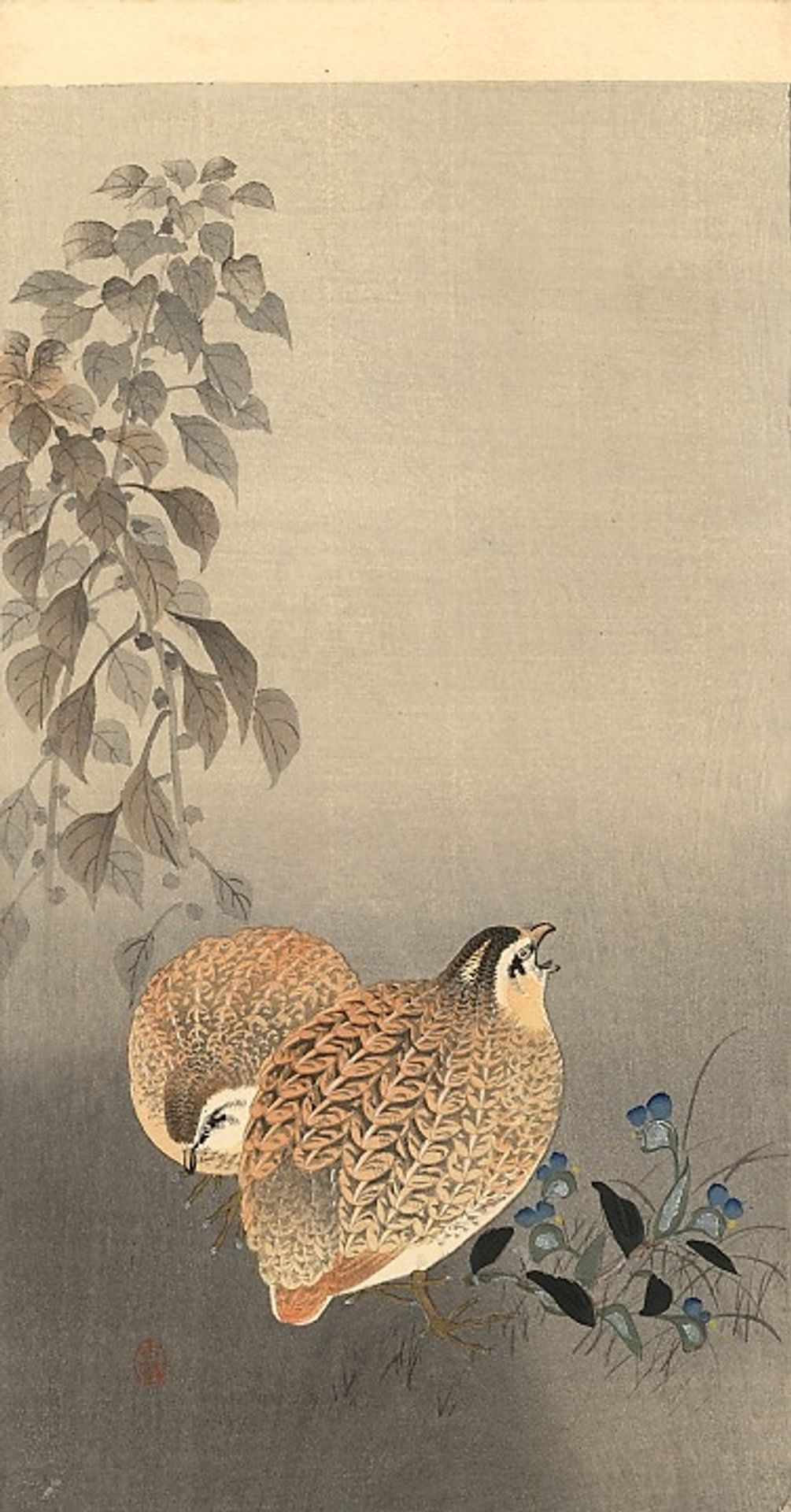 Quails by Ohara Koson