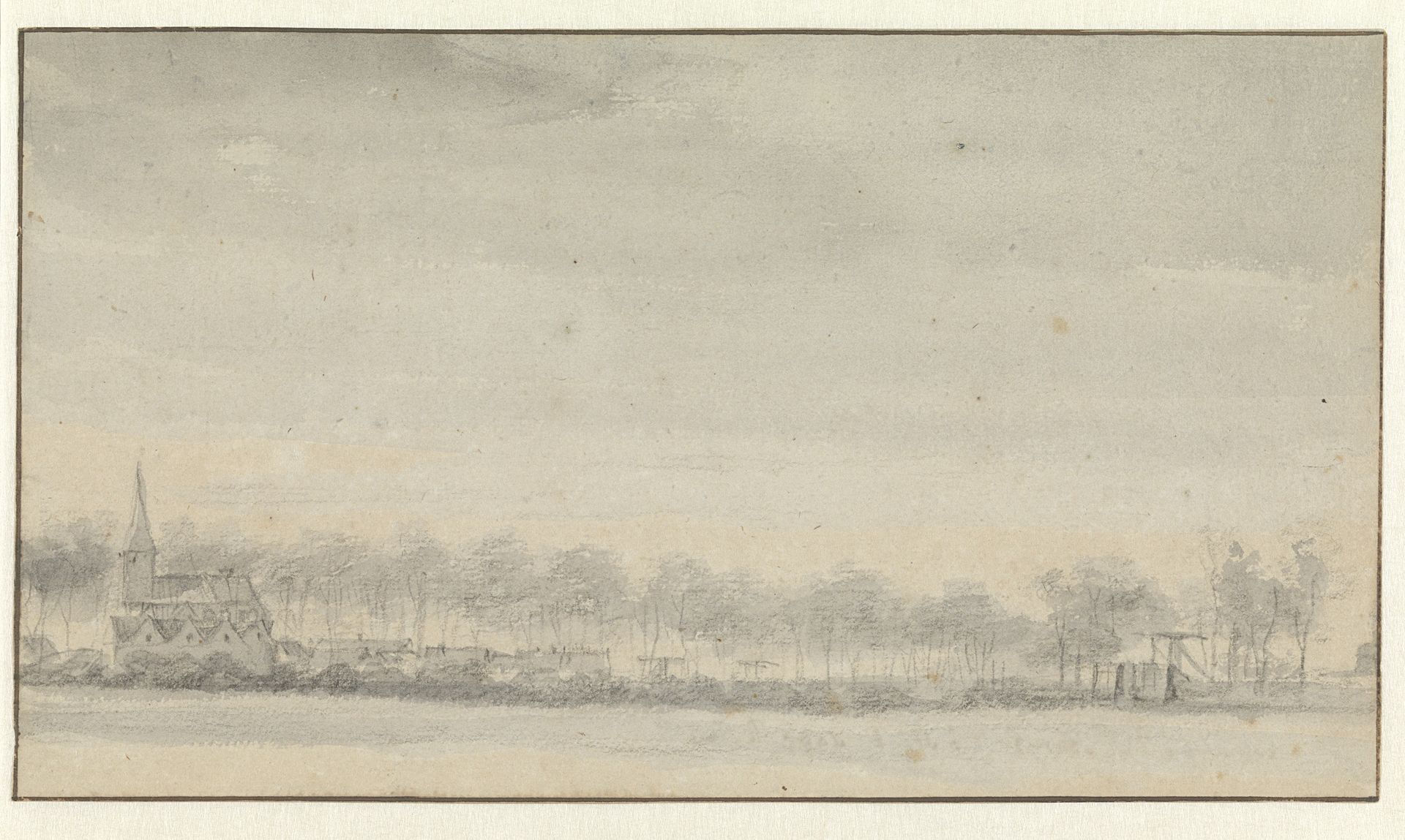 The village of Nederhorst and the castle from the south by Roelant Roghman