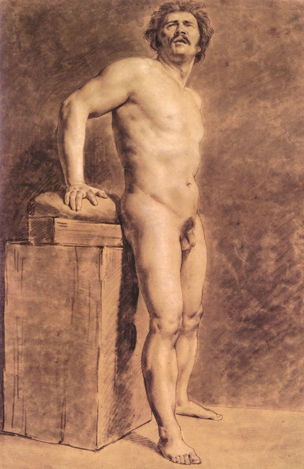 Male Academy Figure by Eugène Delacroix