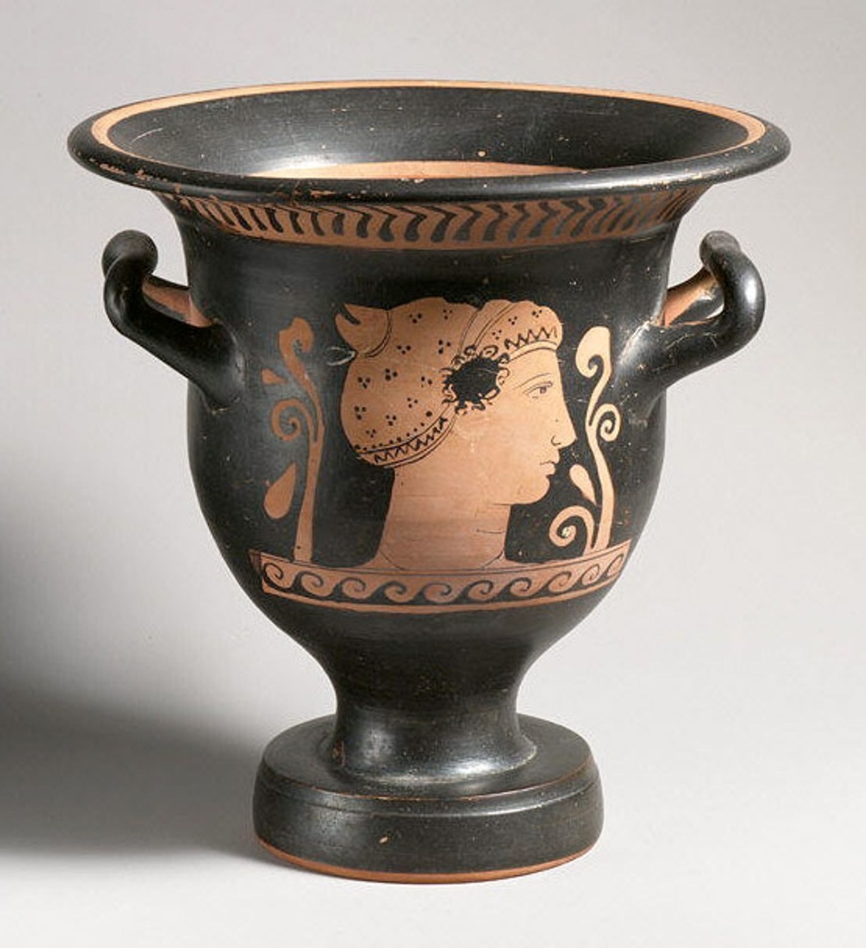 Terracotta Bell Krater (bowl for Mixing Wine and Water) by Ancient Greek Pottery