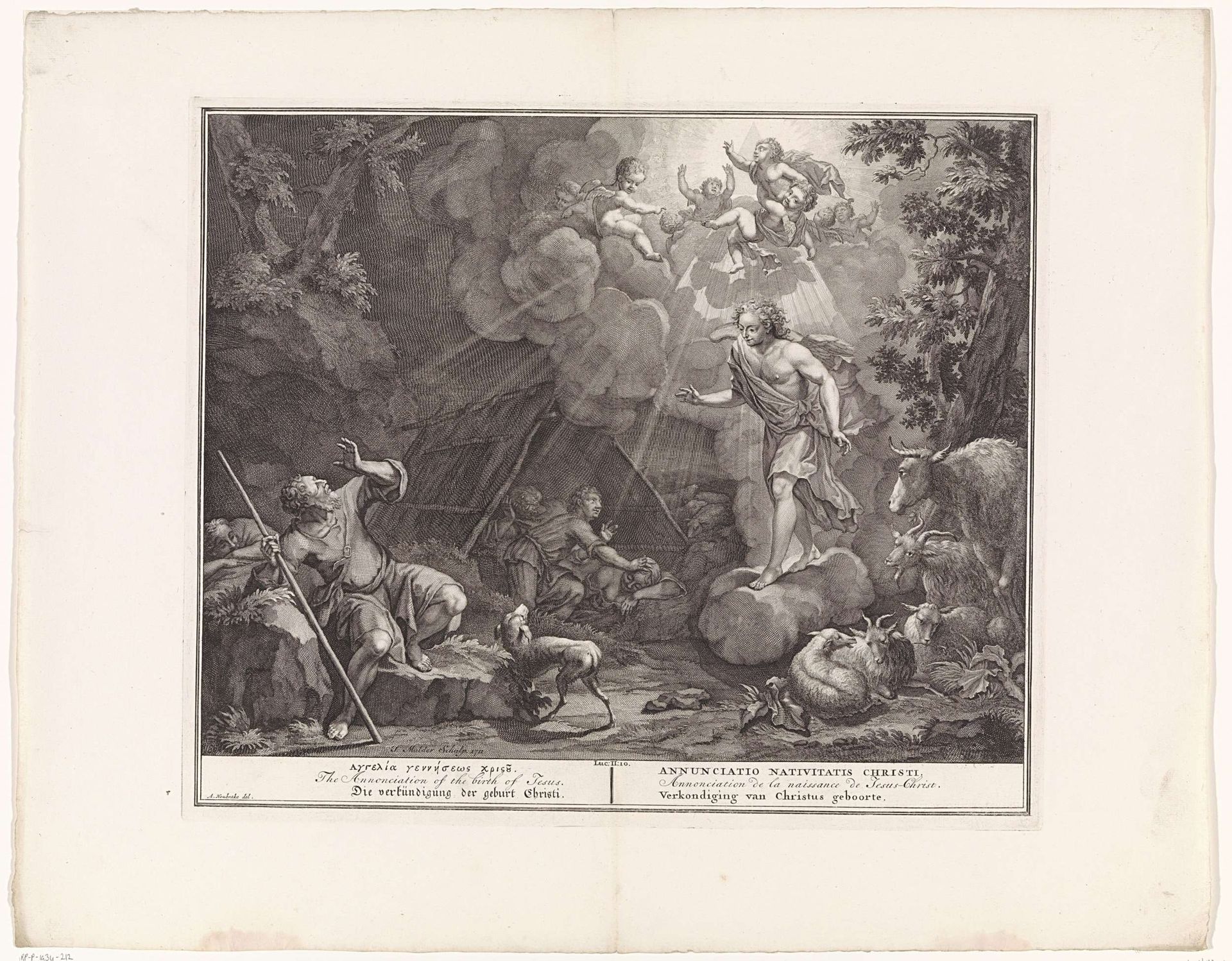 Verkondiging aan de herders by Joseph Mulder