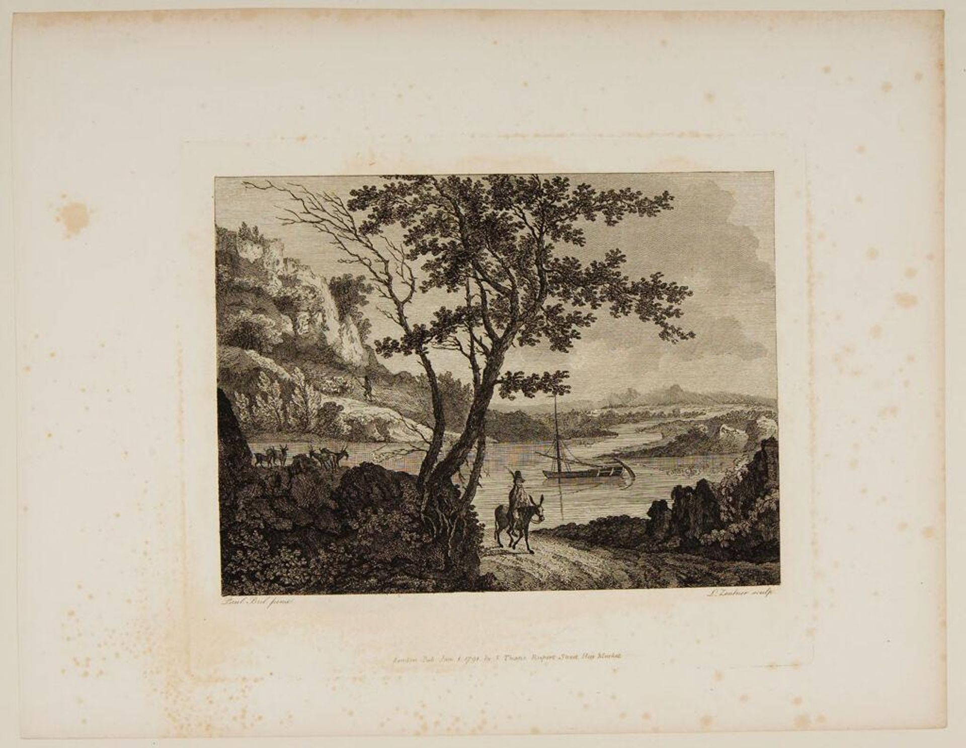 Man Riding an Ass Along the Shore of a River by J. L. L. C. Zentner