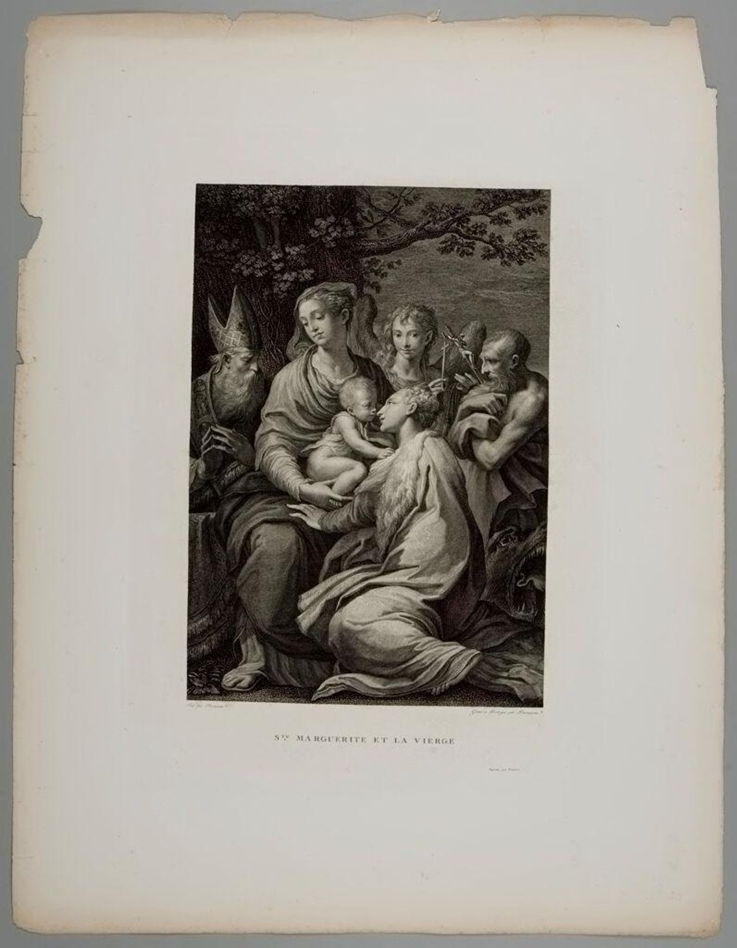The Virgin and Child with Saint Margaret by Giuseppe Rosaspina