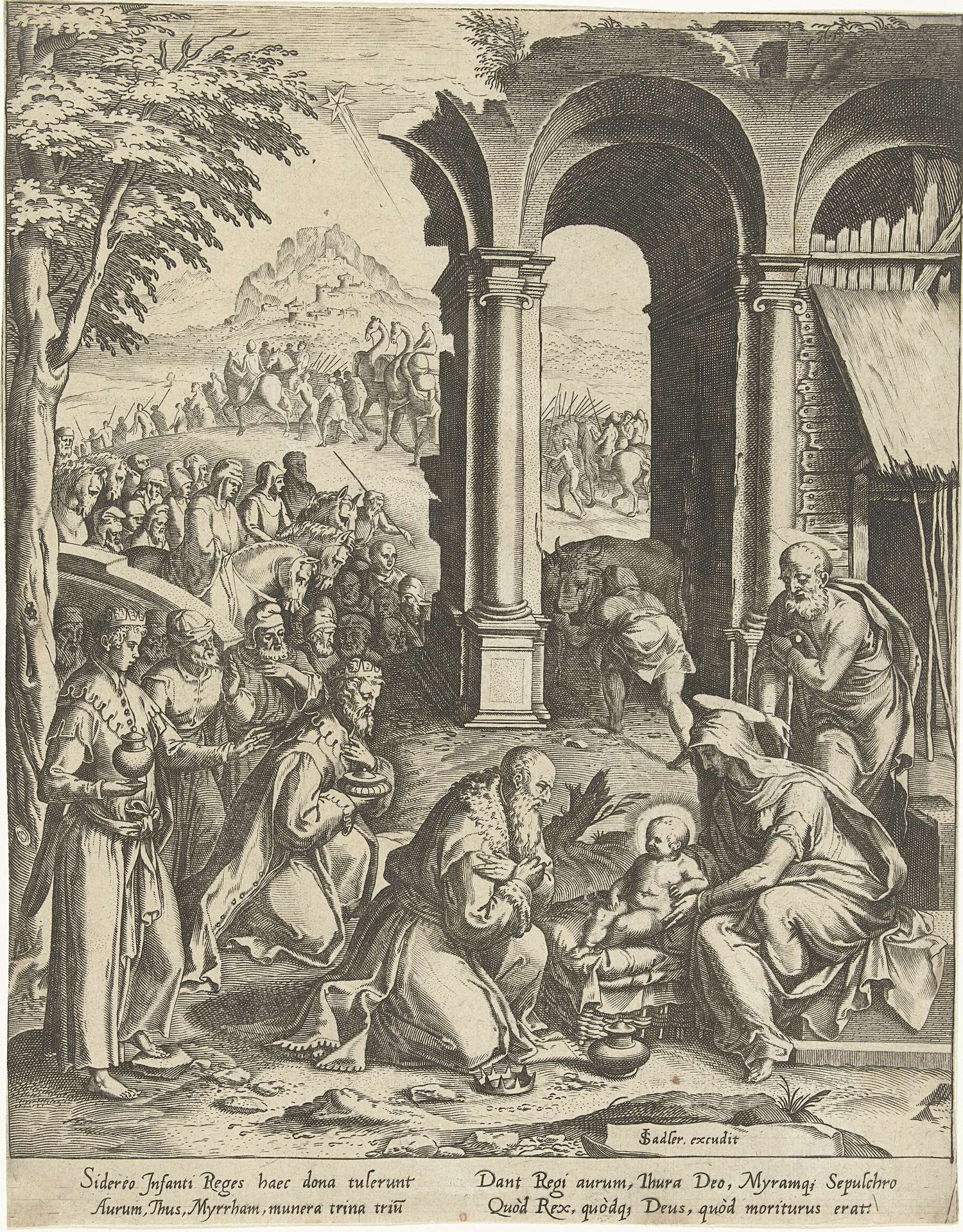 Aanbidding door de koningen by Anonymous