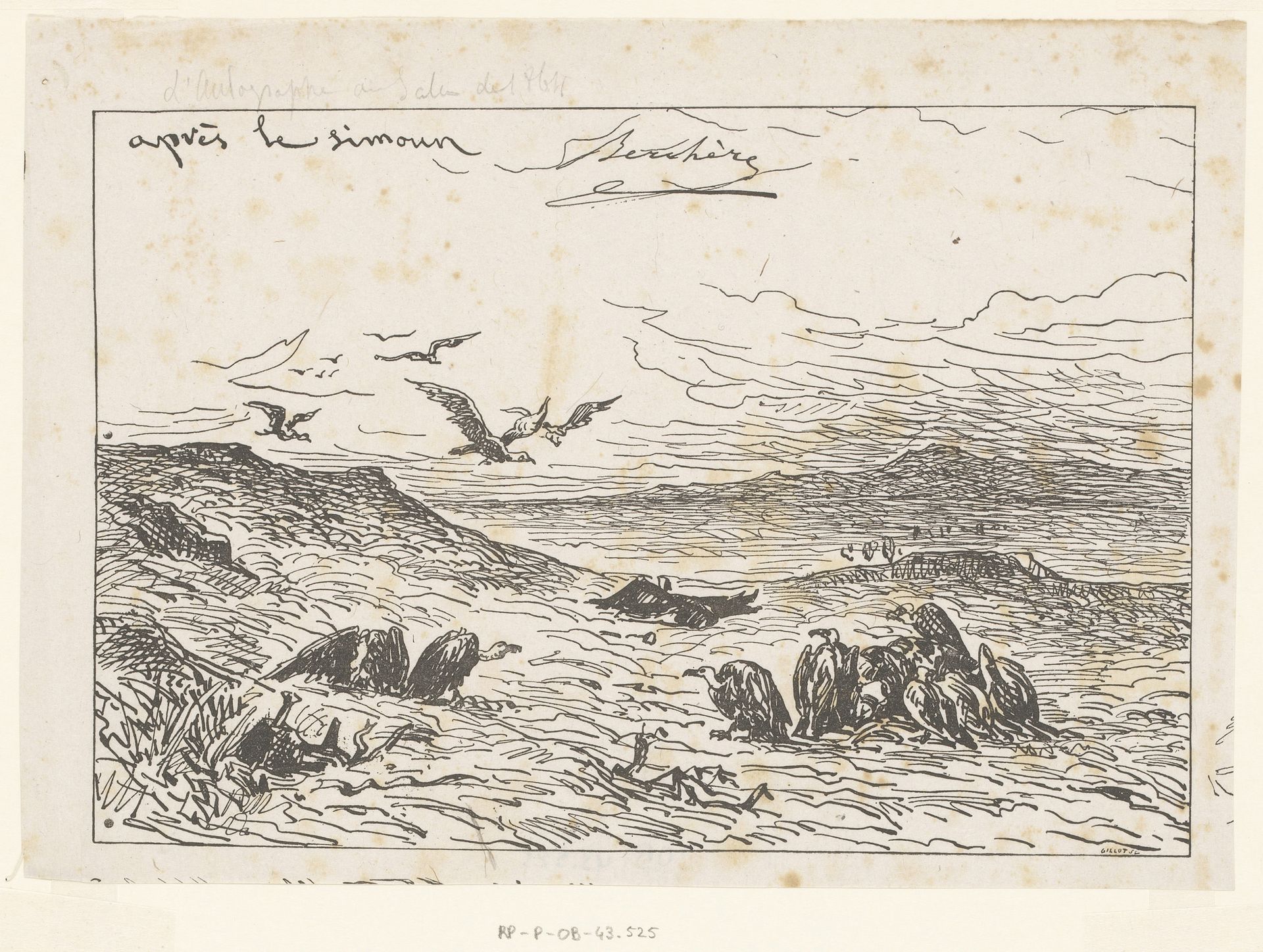 Landschap met gieren by Firmin Gillot