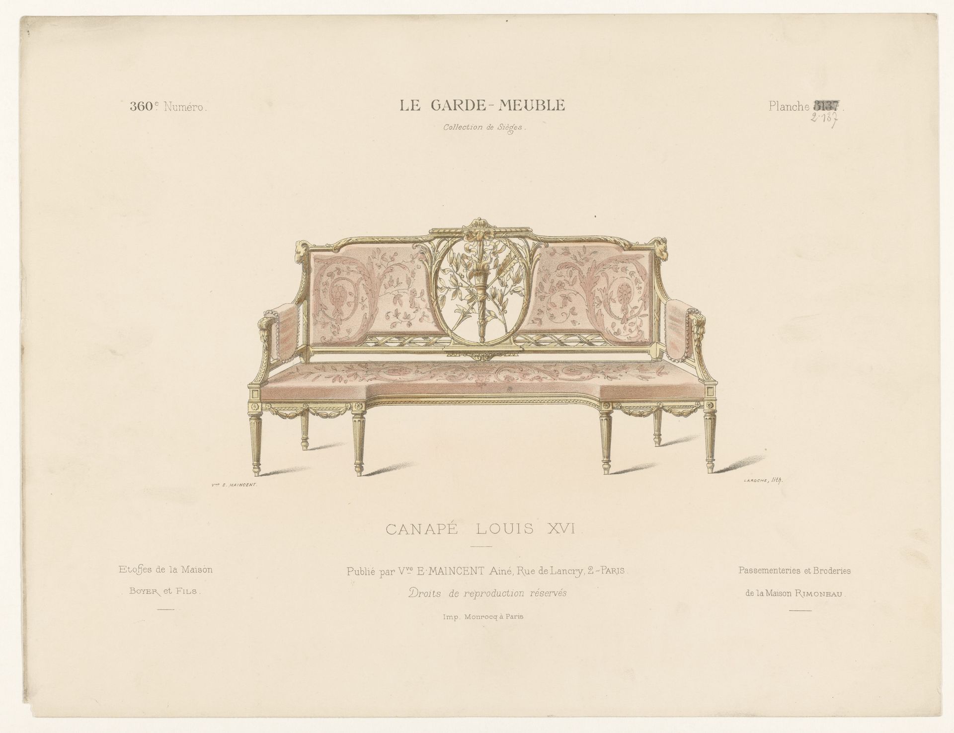 Canapé by Léon Laroche