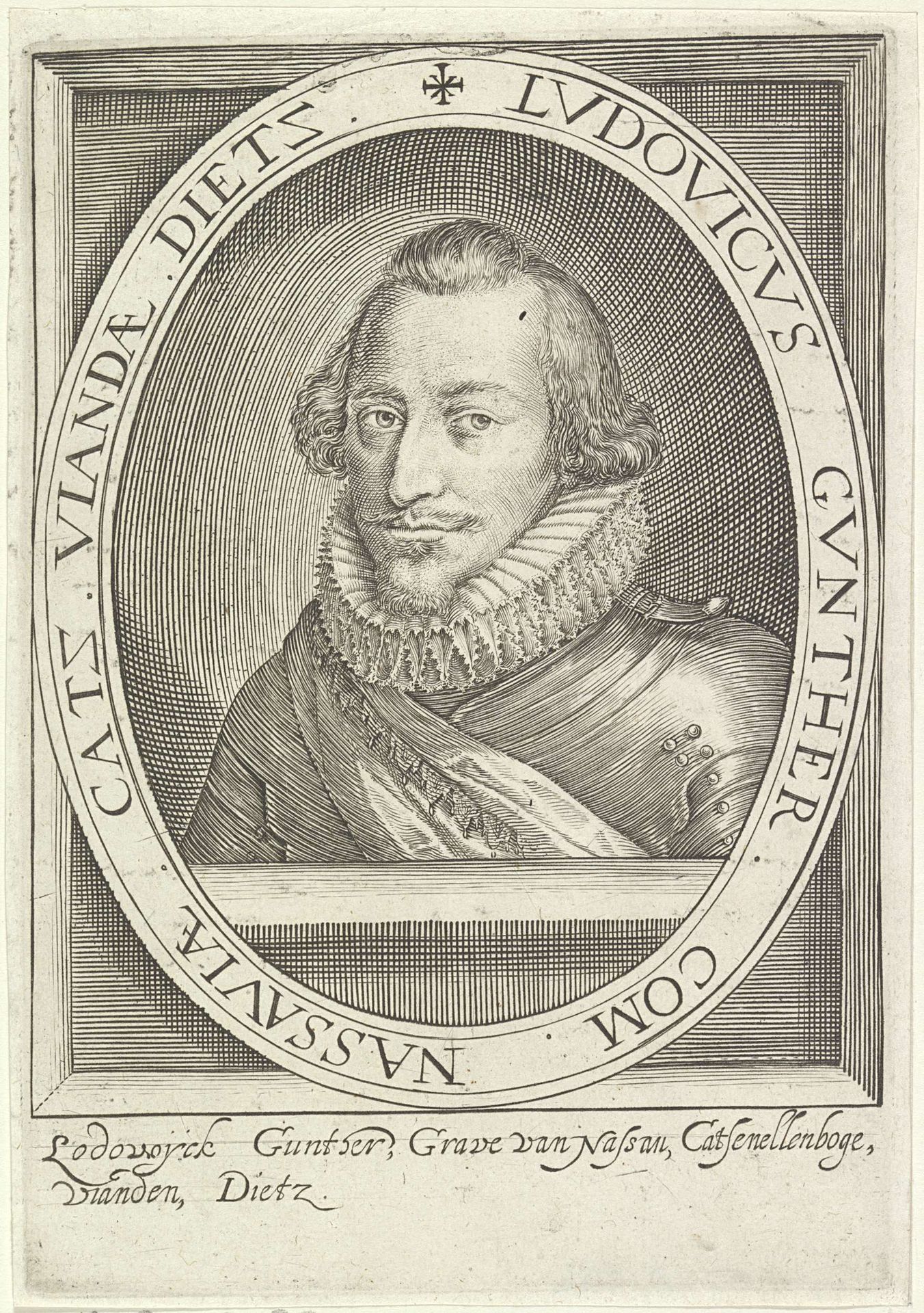 Portret van Lodewijk Gunther, graaf van Nassau by Anonymous