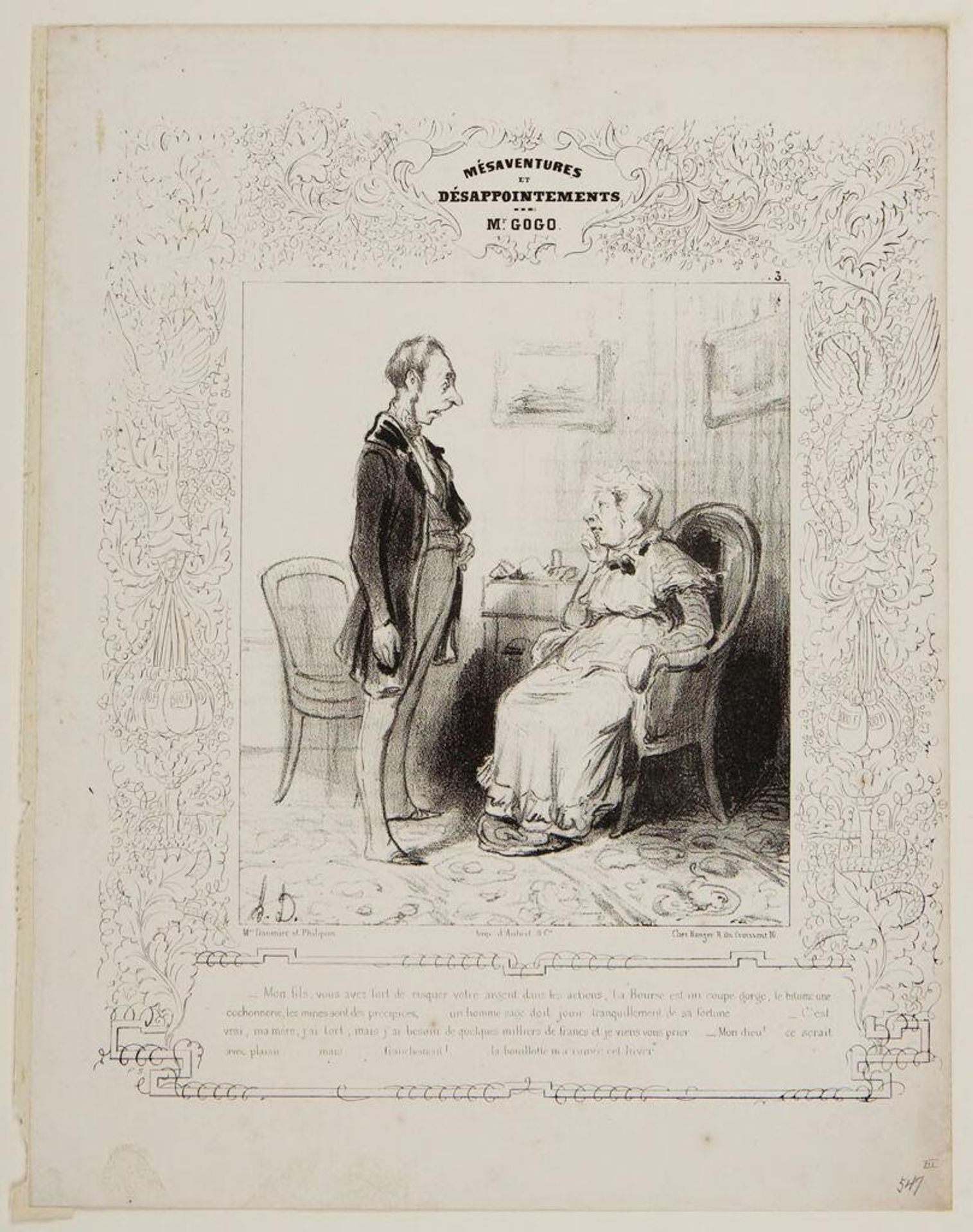 "My son, you are right to risk your money . . ." by Honoré Daumier