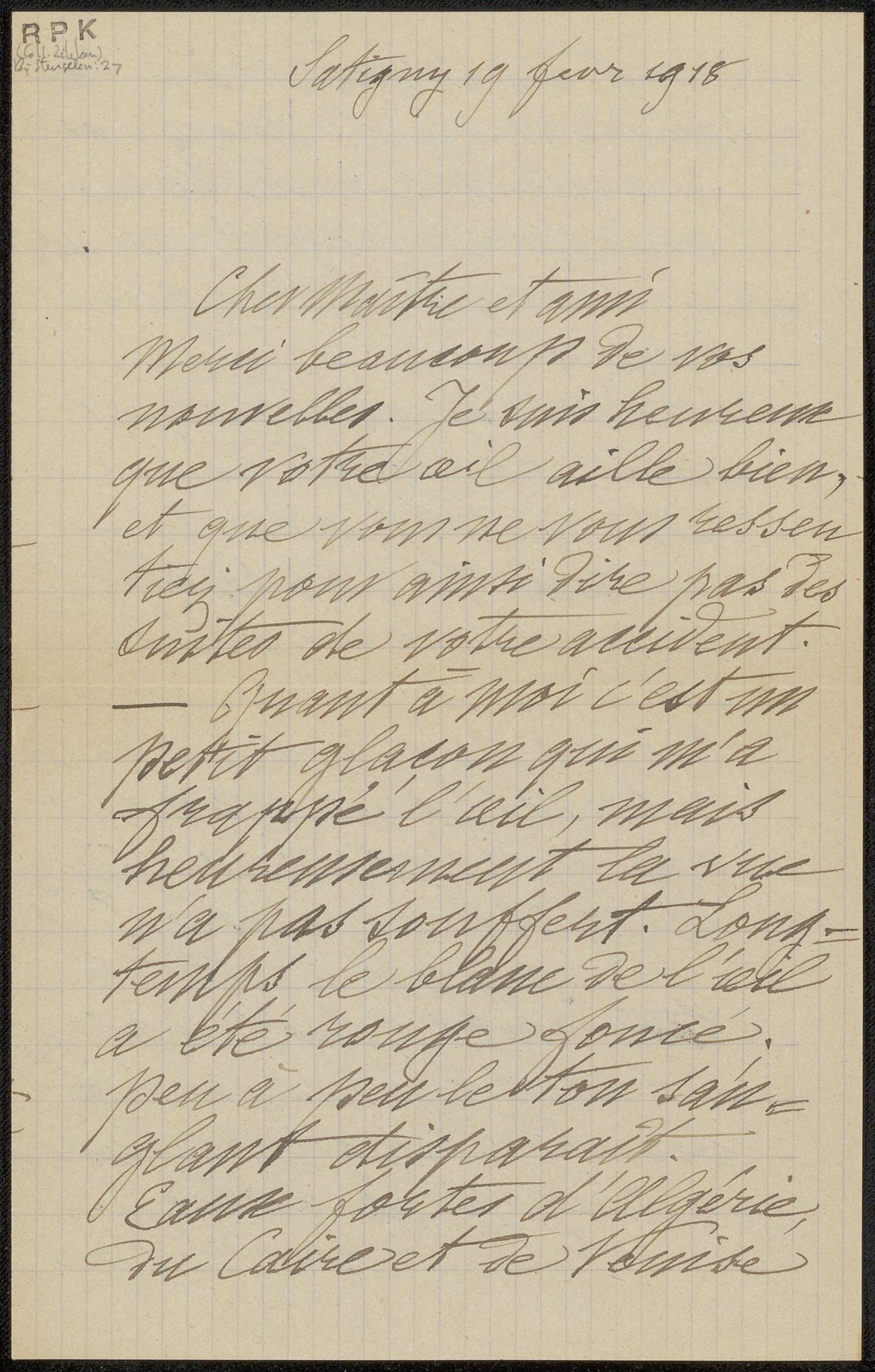 Brief aan Philip Zilcken by Alphonse Stengelin