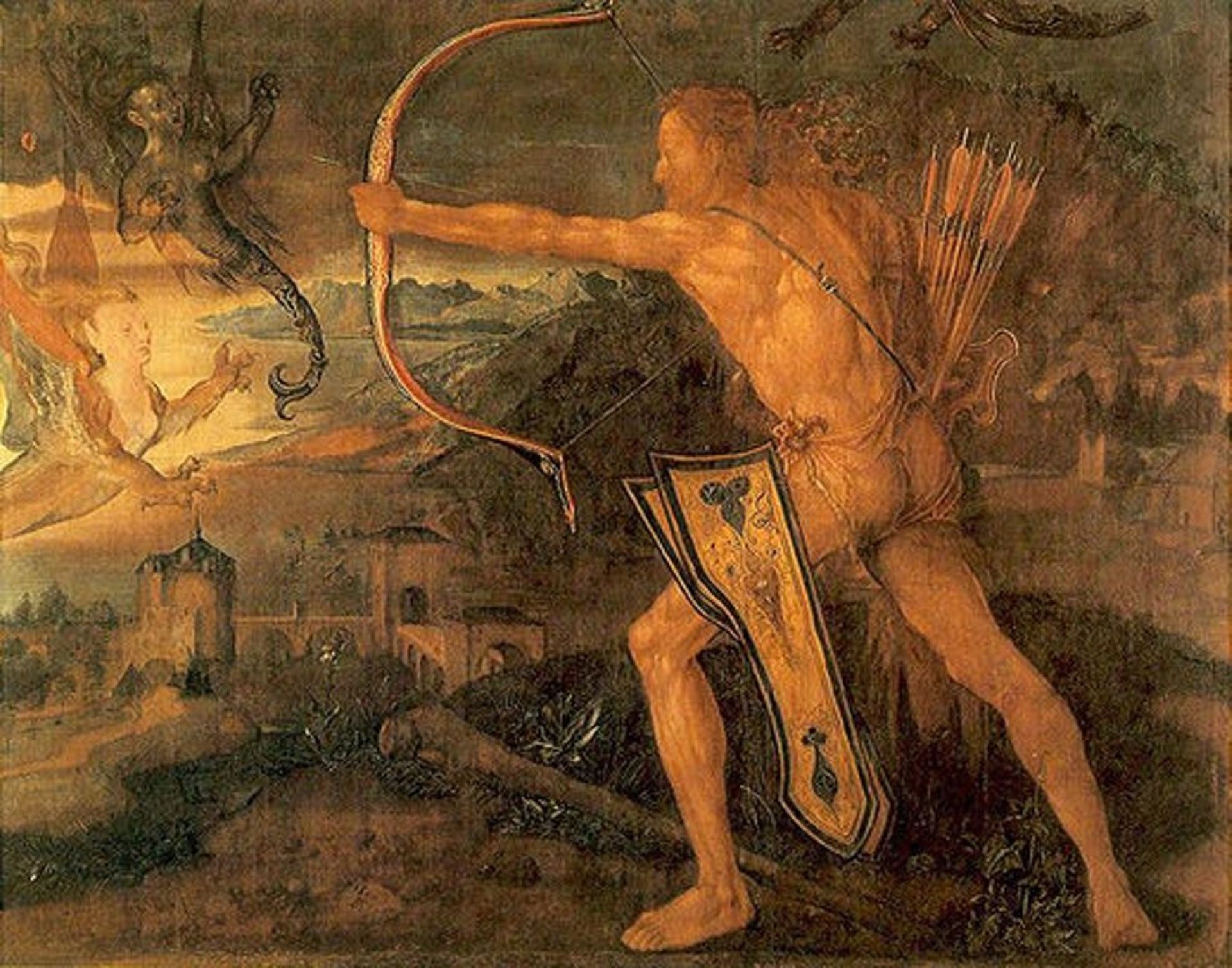 Hercules kills the Symphalic Bird by Albrecht Durer