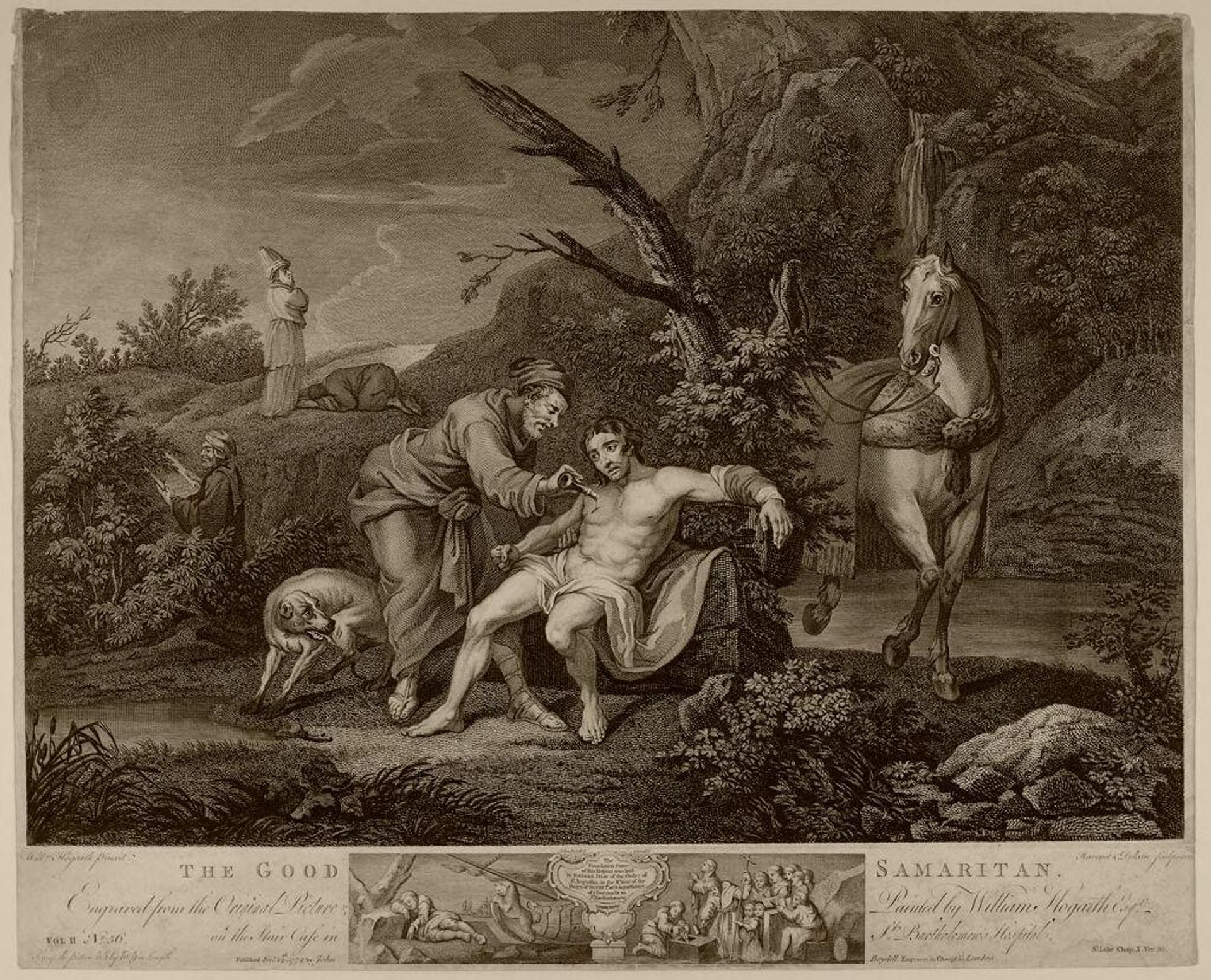 Good Samaritan by Simon FranÃ§ois Ravenet, the Elder