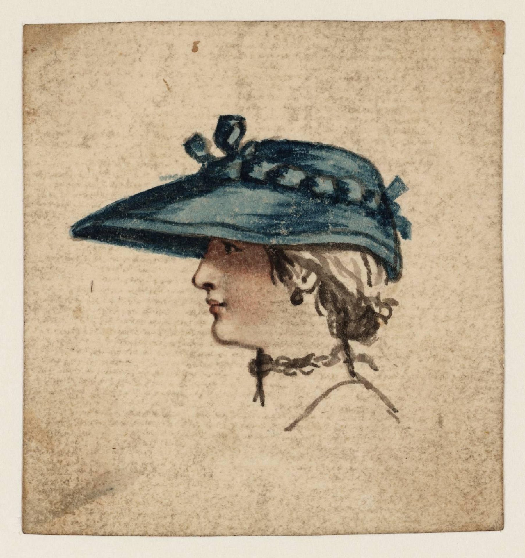 Head of a Young Woman in a Blue Hat by  Susanna Duncombe