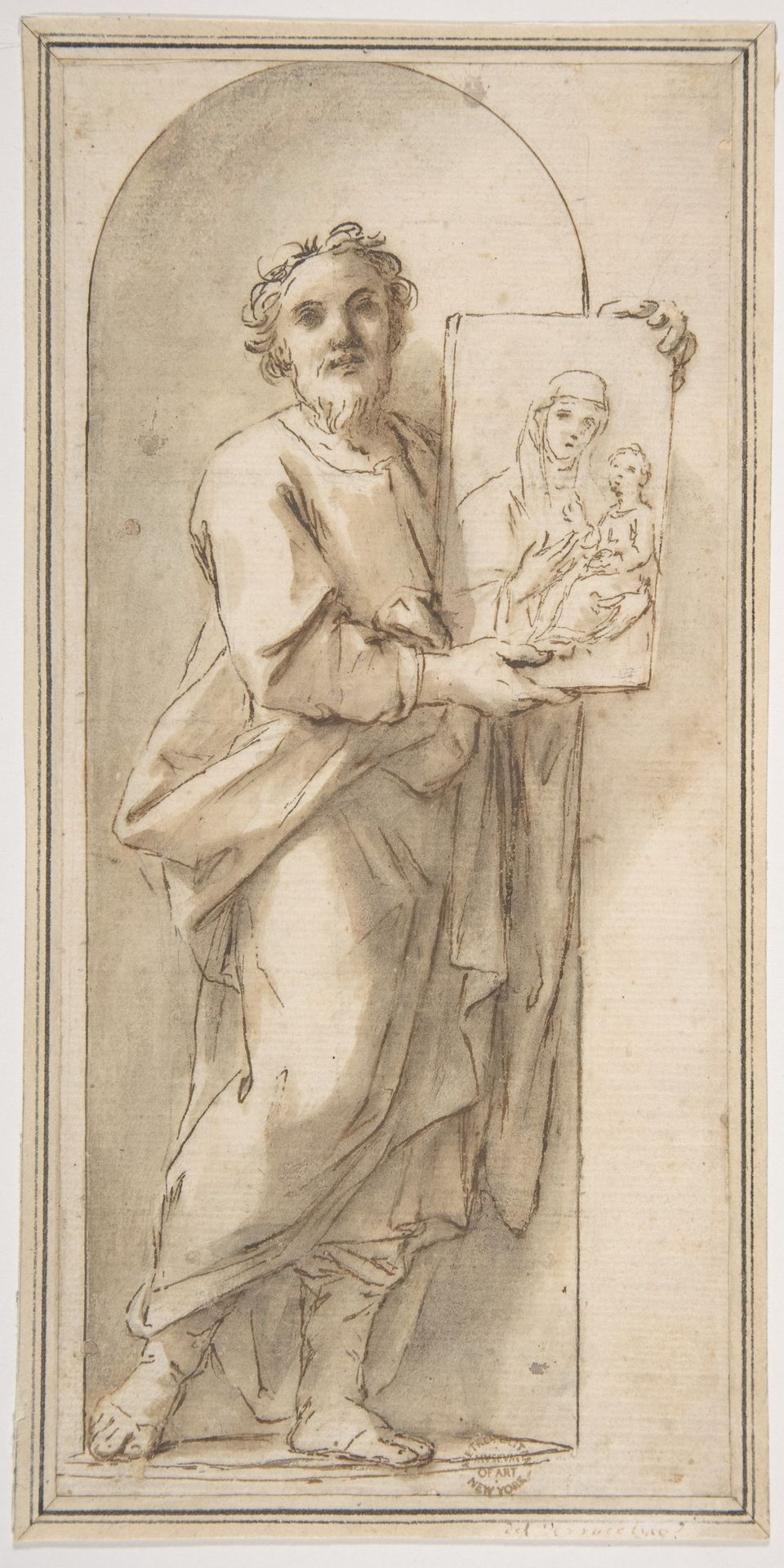 Saint Luke Holding a Painting of the Virgin and Child by Marcantonio Franceschini