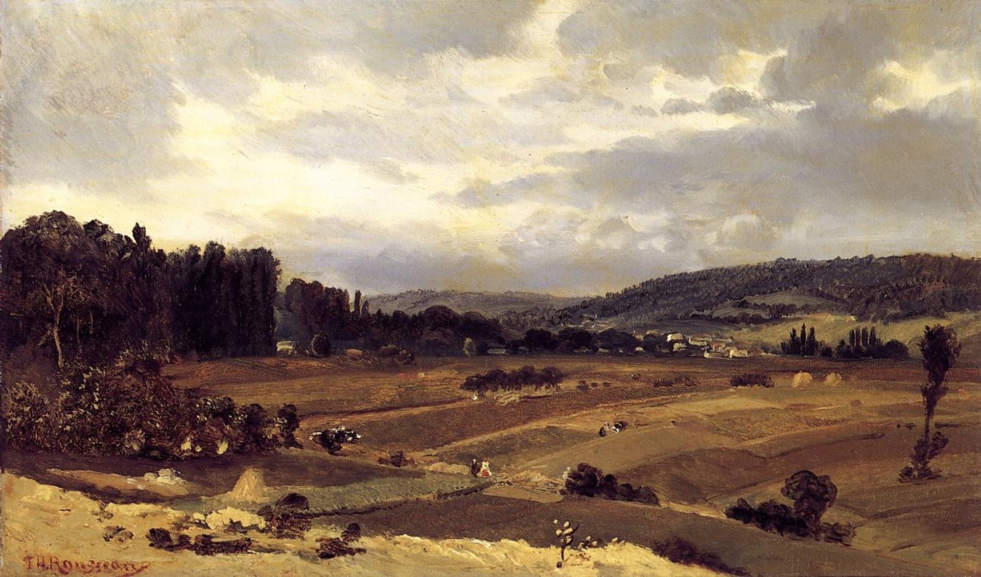 Landscape with Farmland by Theodore Rousseau