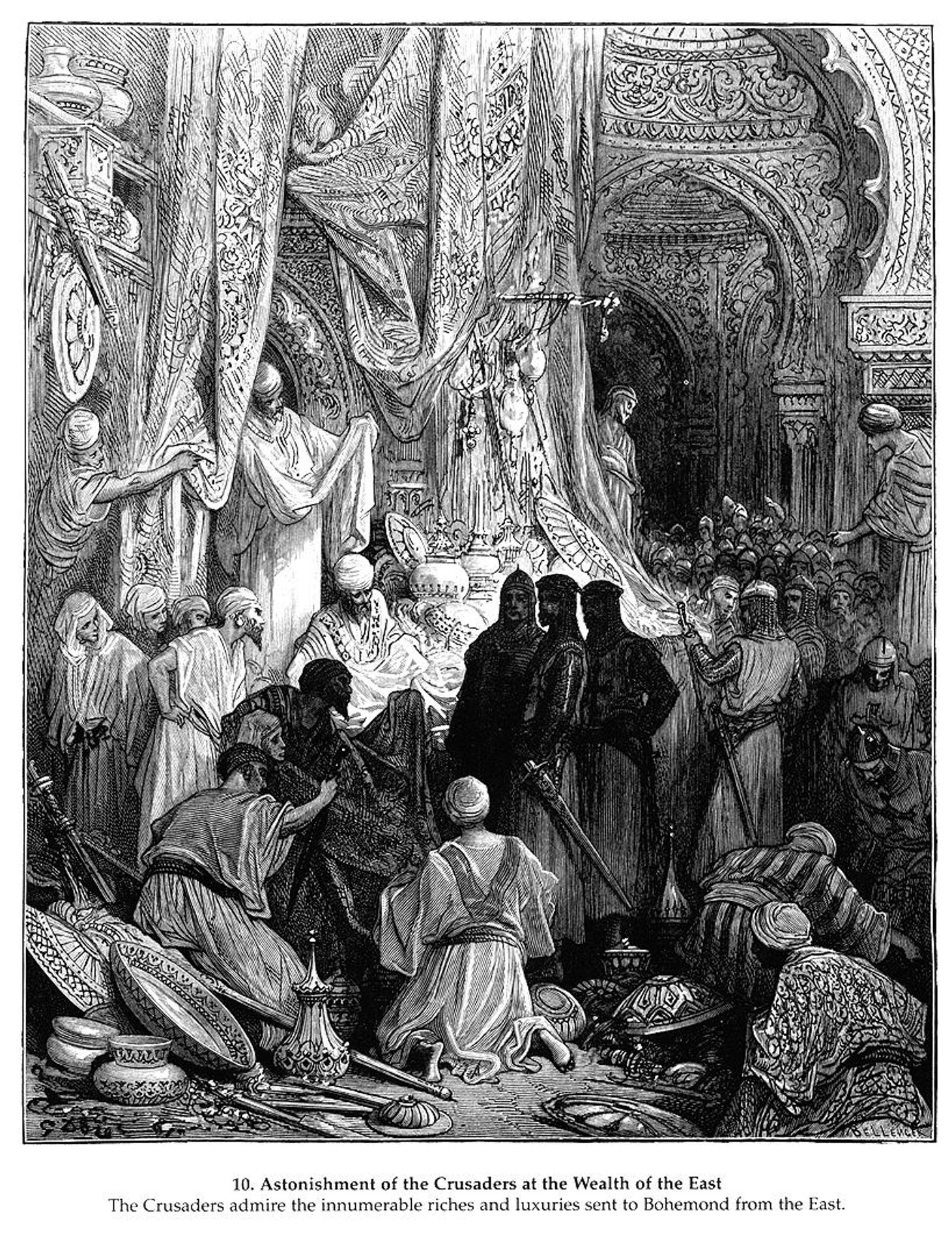 Astonishment of the Crusaders at the Wealth of the East by Gustave Dore