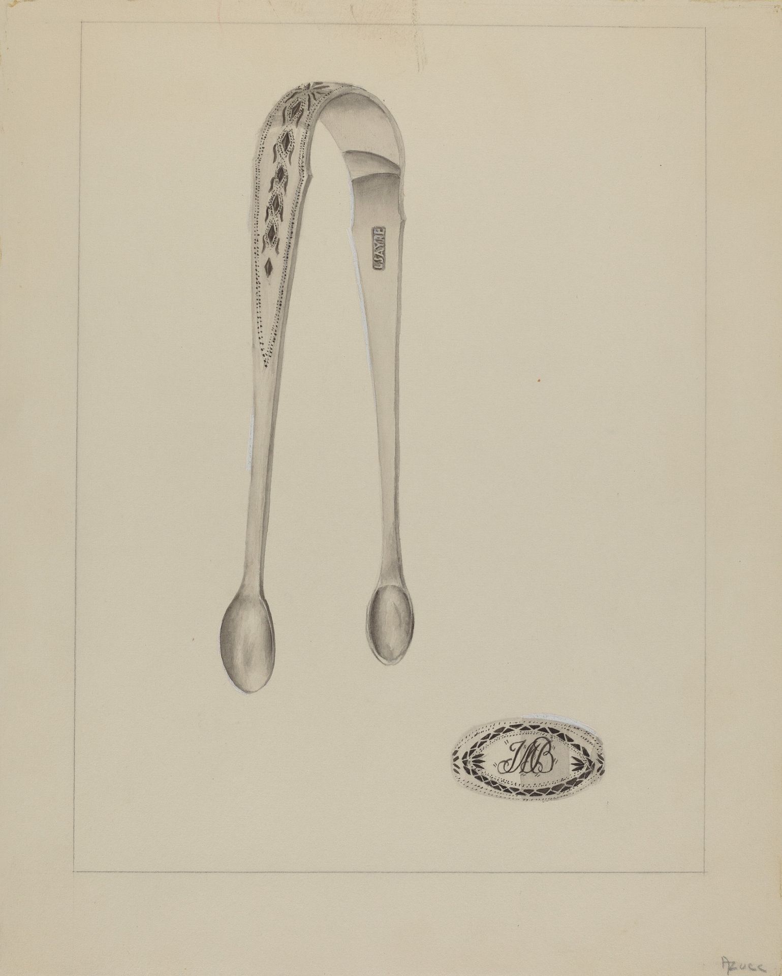 Silver Sugar Tongs by Anthony Zuccarello