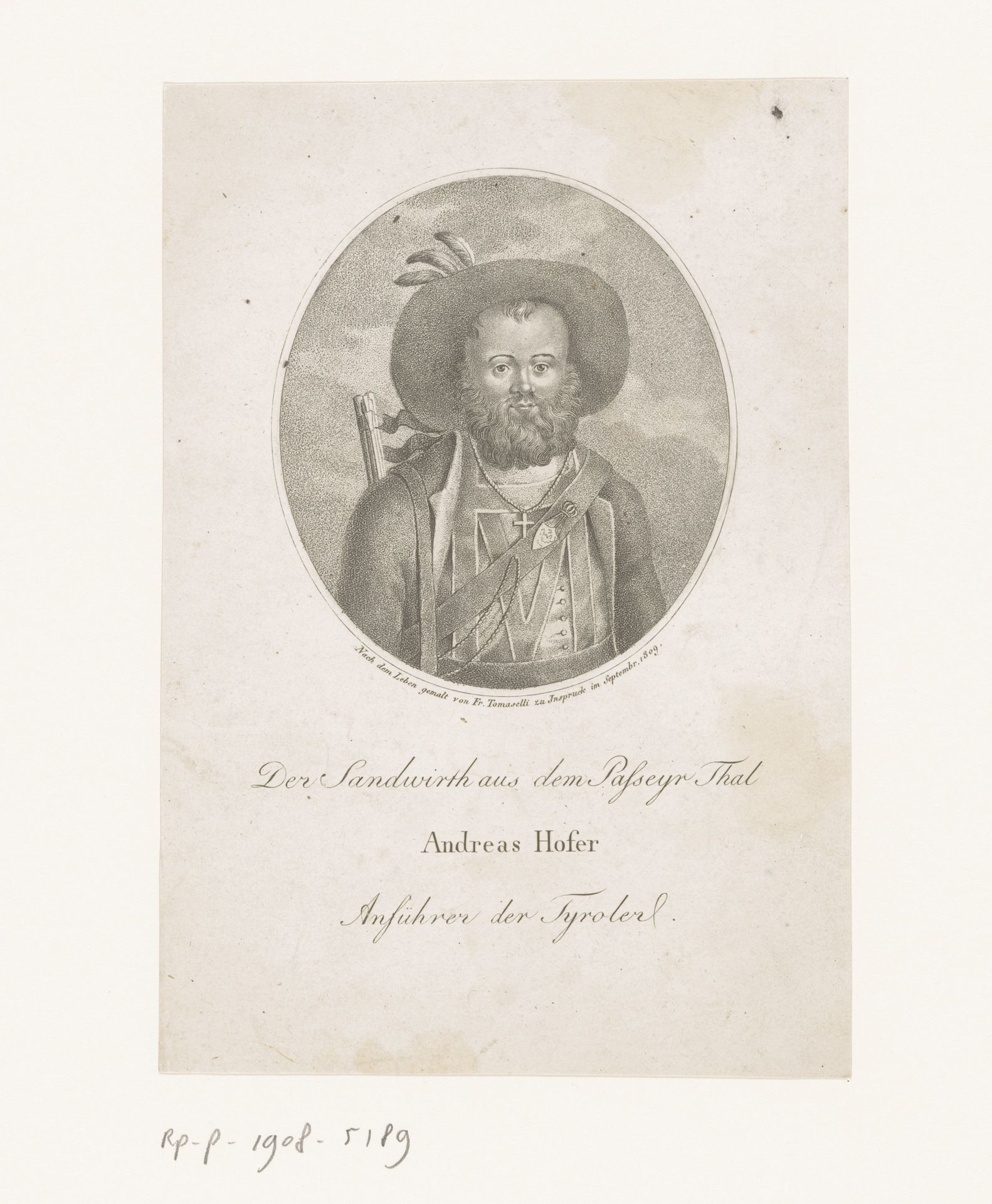 Portret van Andreas Hofer by Anonymous