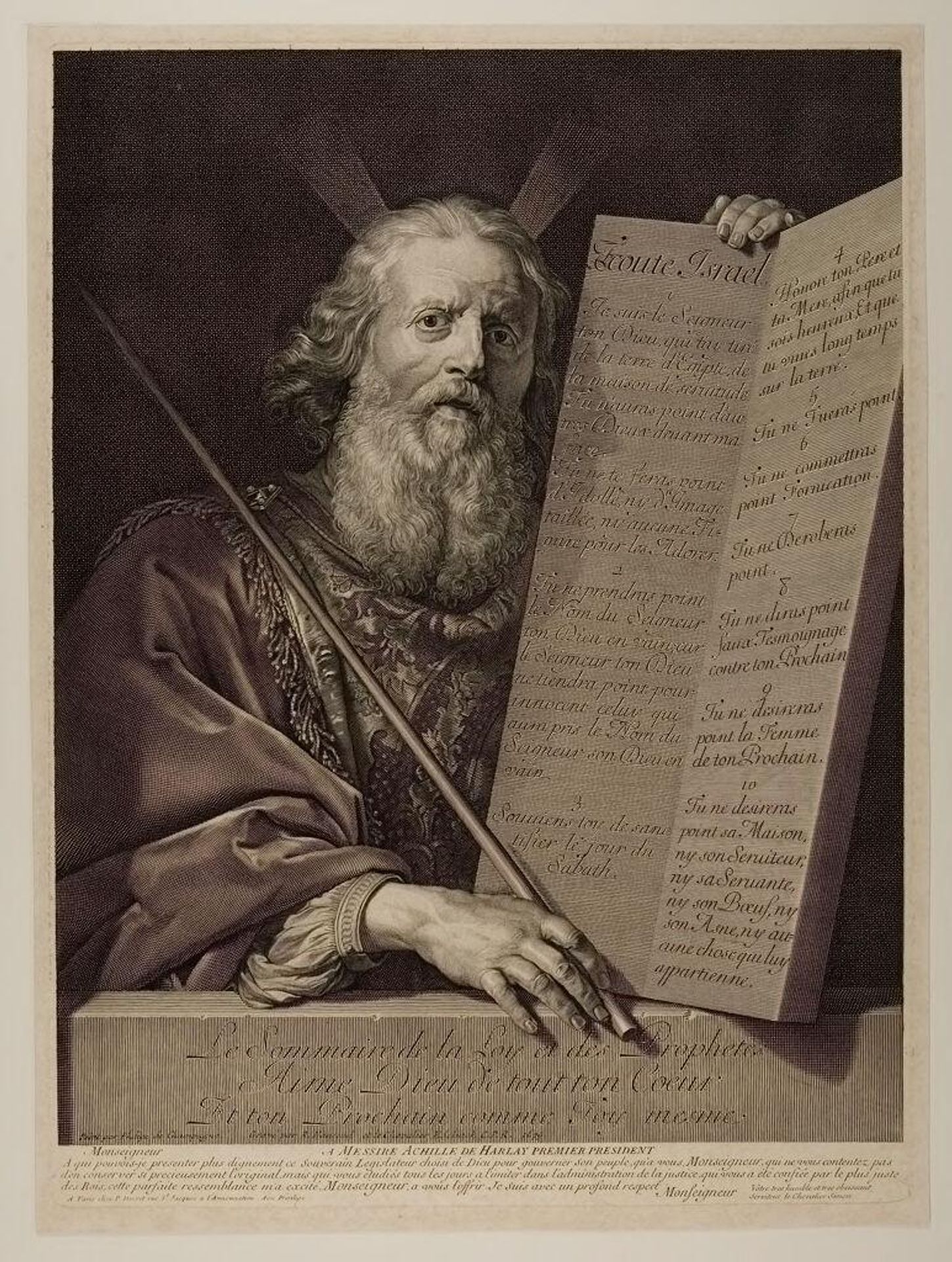 Moses by Gérard Edelinck