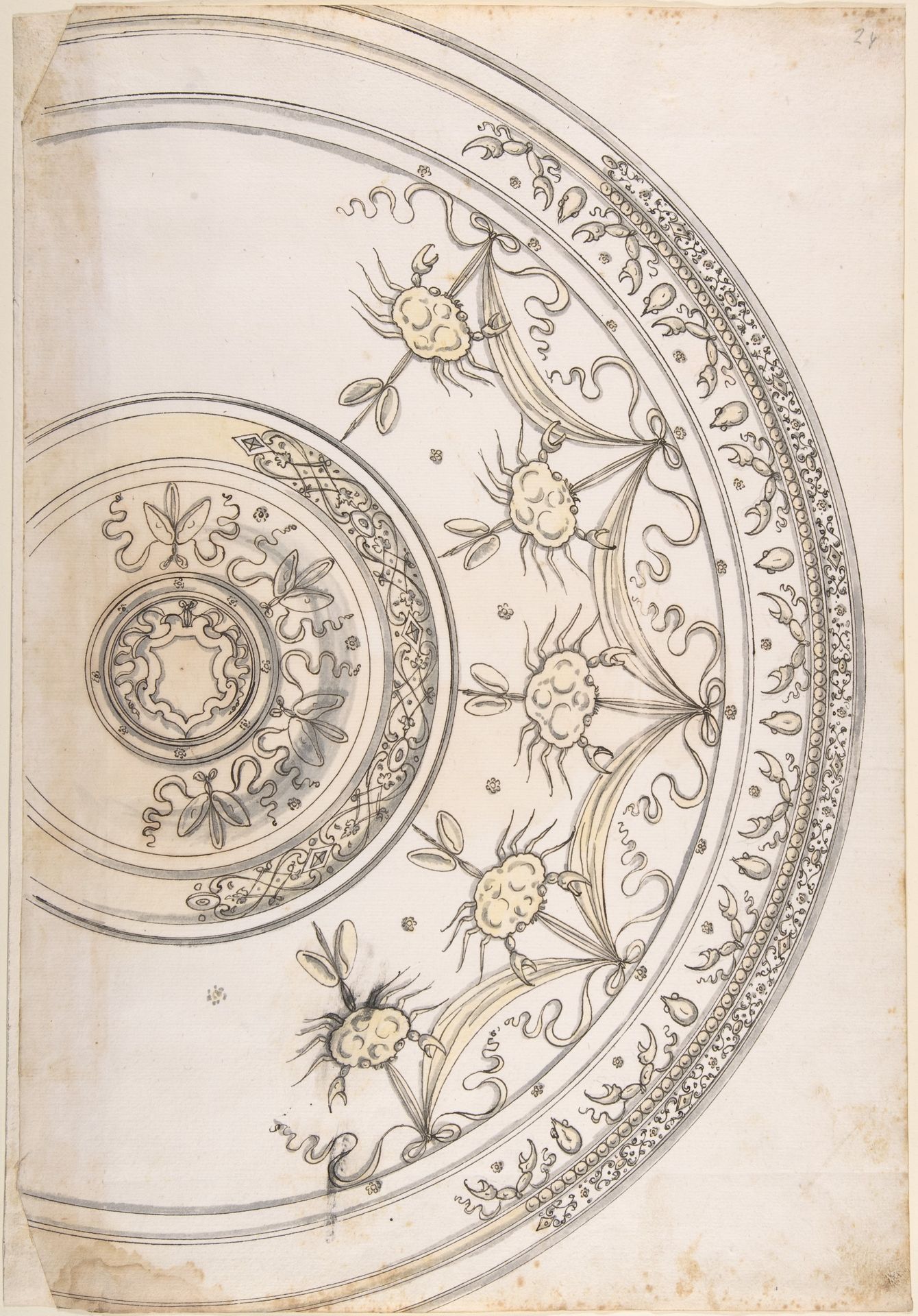 Design for Silver Plate Decorated with Crabs by Erasmus Hornick