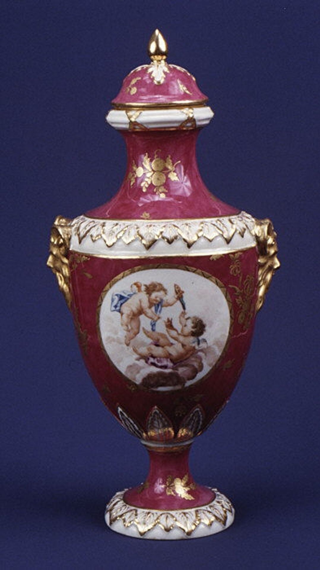 Vase with cover by Chelsea Porcelain Manufactory