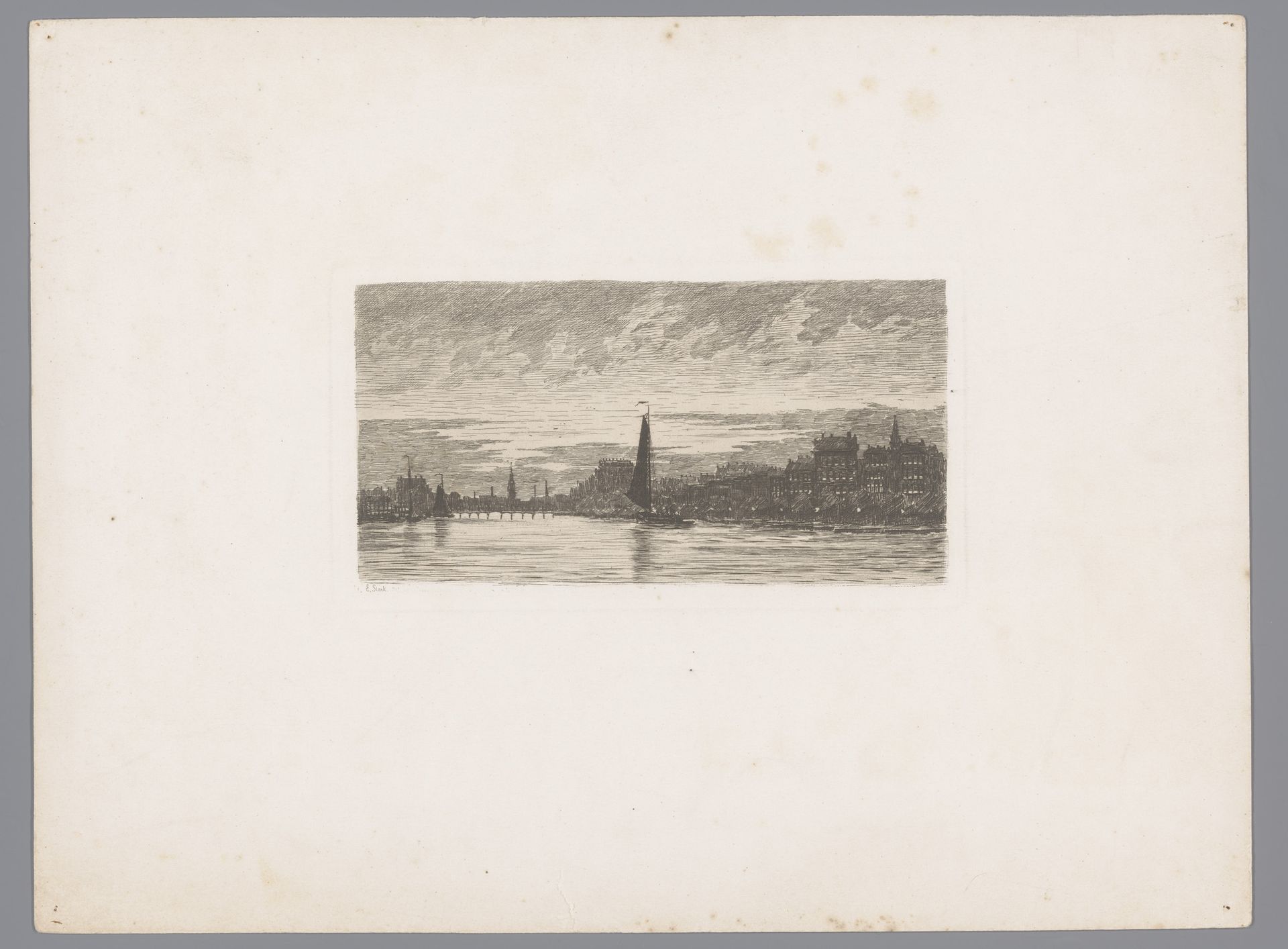 Gezicht op de Binnen-Amstel te Amsterdam by Elias Stark