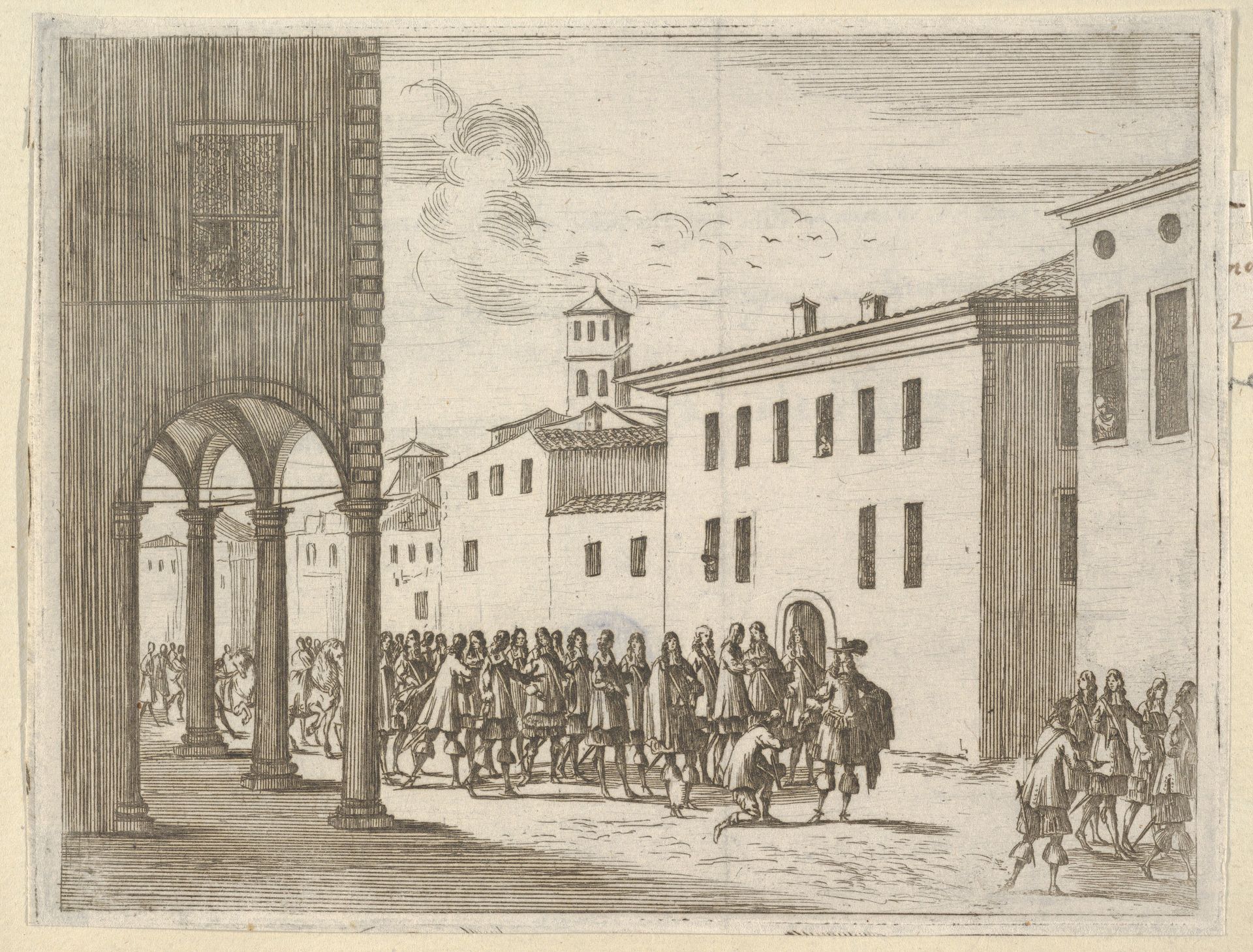 Francesco I d'Este Receiving the Affection of the People, from L'Idea di un Principe ed Eroe Cristiano in Francesco I d'Este, di Modena e Reggio Duca VIII [...] by Bartolomeo Fenice (Fénis)