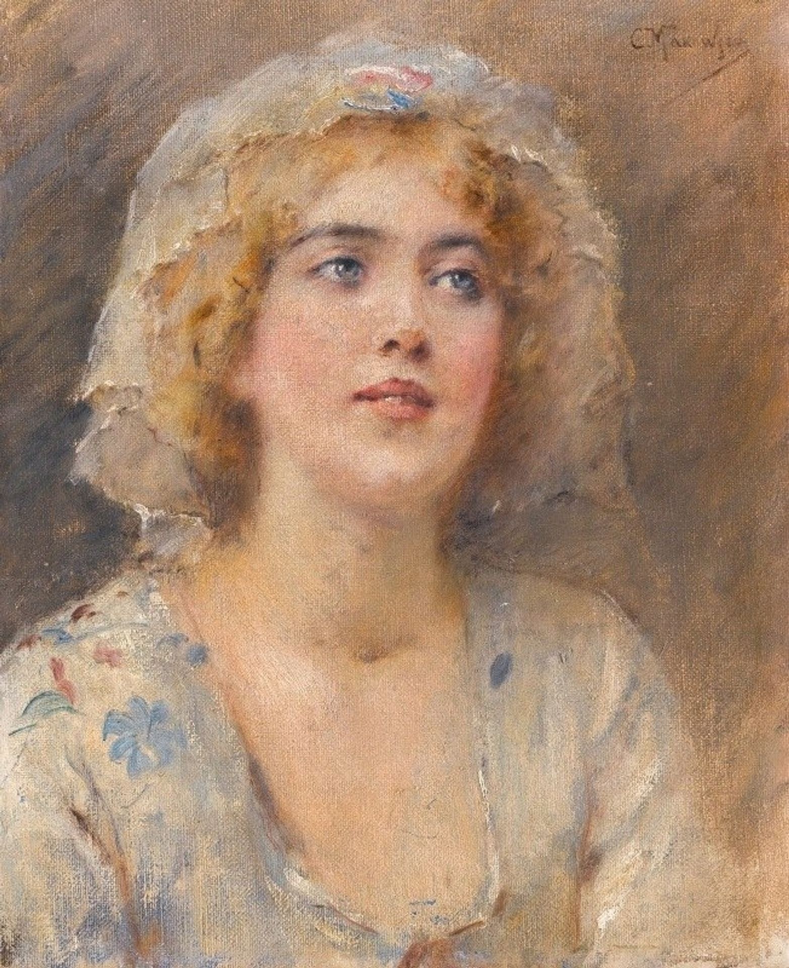 Portrait Of A Girl by Konstantin Egorovich Makovsky