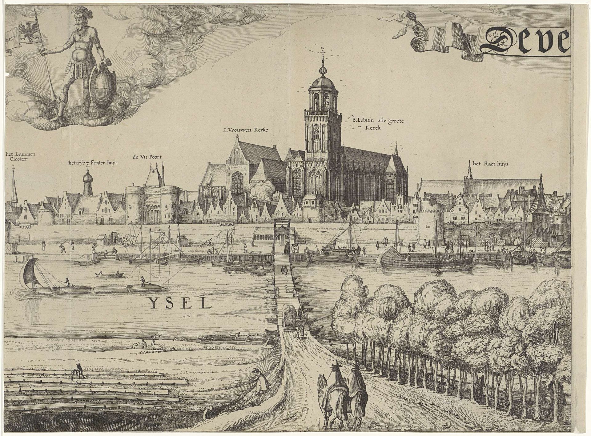 Profiel van Deventer (plaat II) by Claes Jansz. Visscher