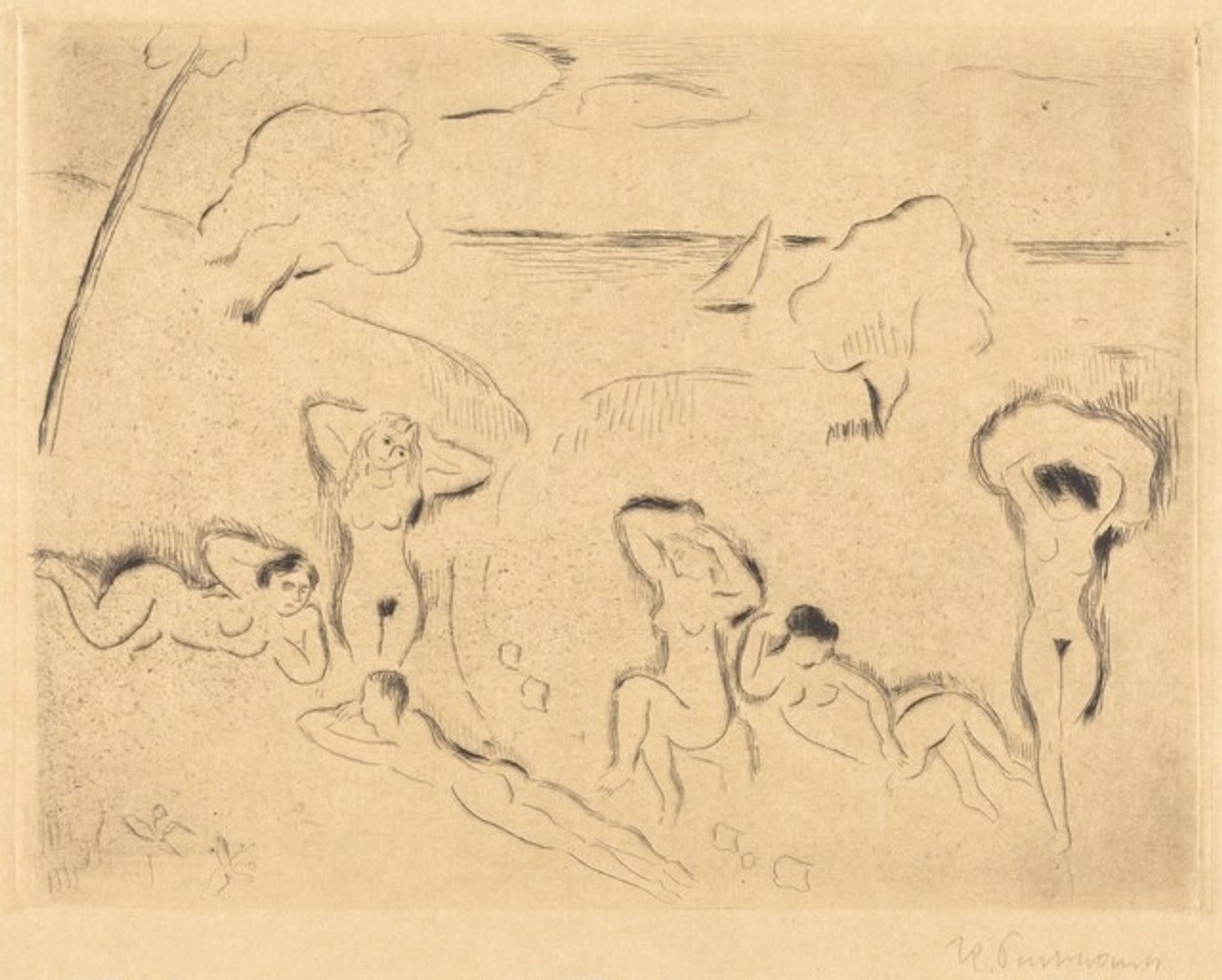 Bathers by Hans Purrmann