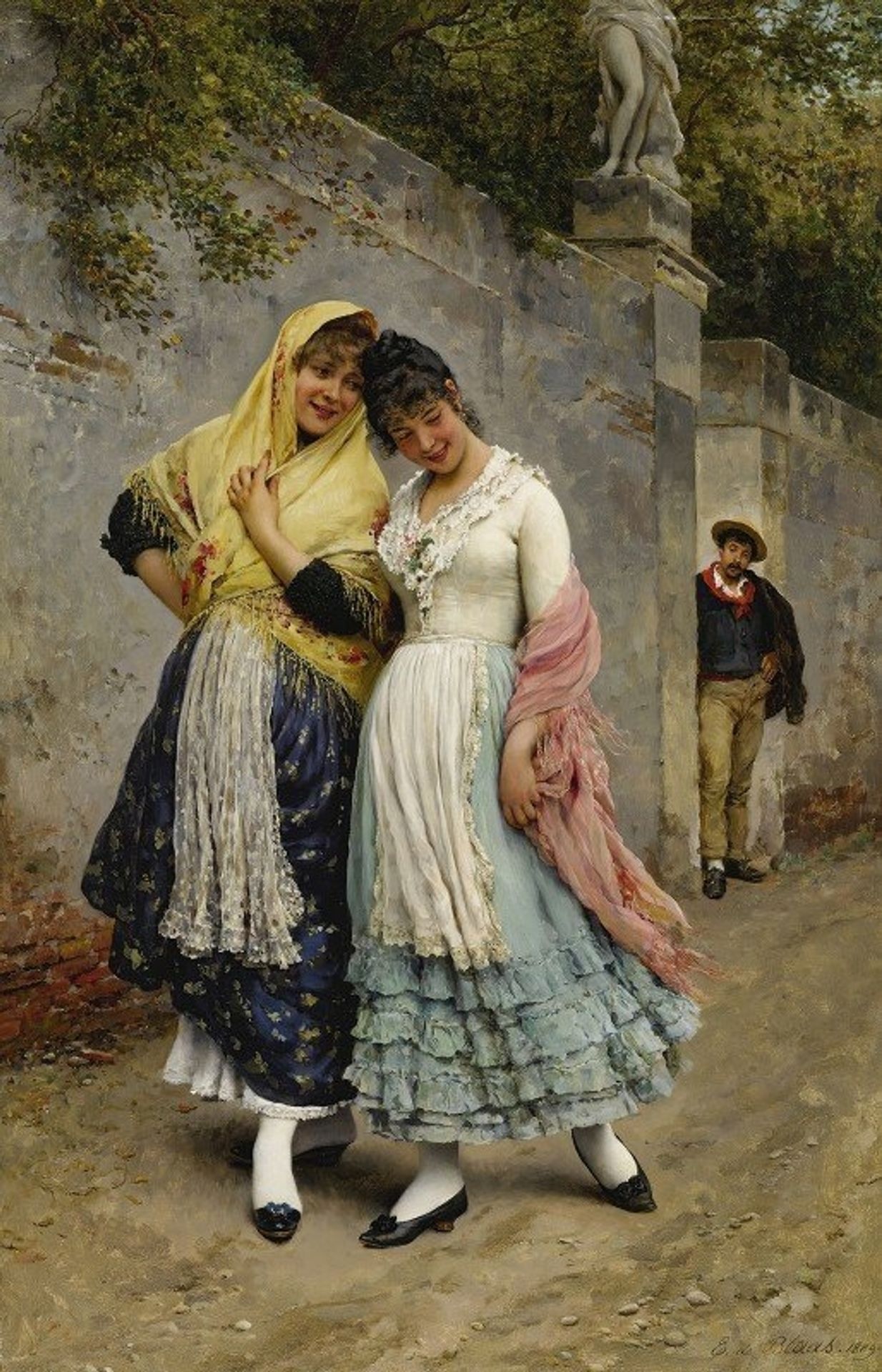The Flirtation by Eugen von Blaas