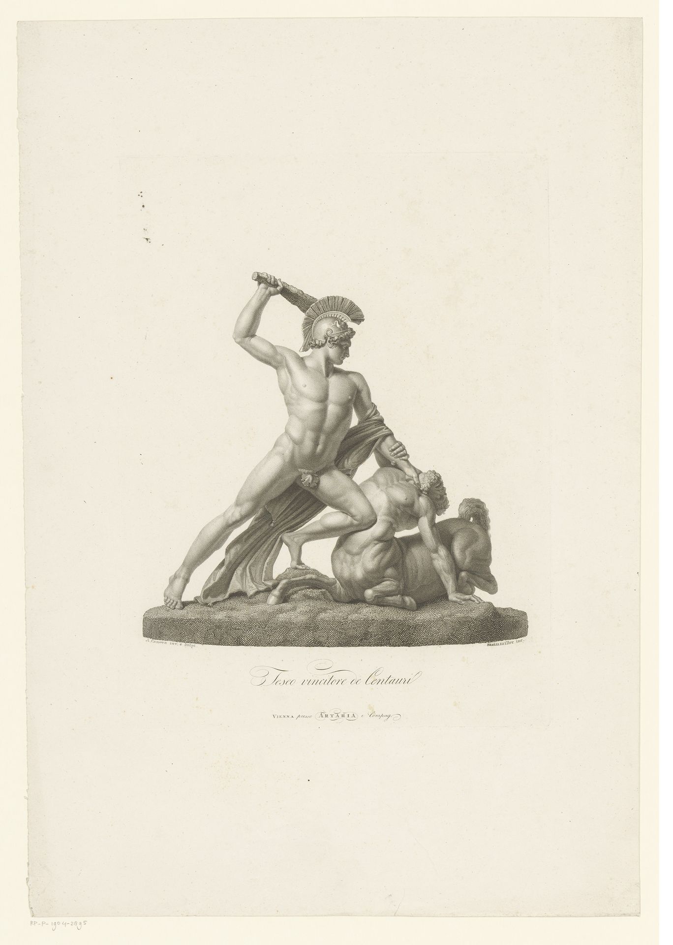Theseus en de centaur by Joseph Steinmüller
