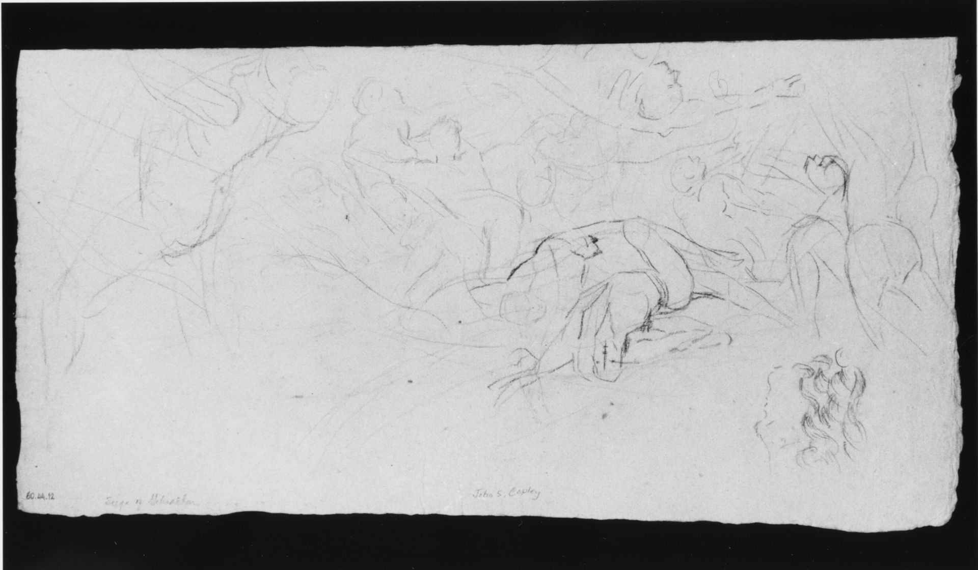 Study for "The Siege of Gibraltar": Sprawling Figures by John Singleton Copley