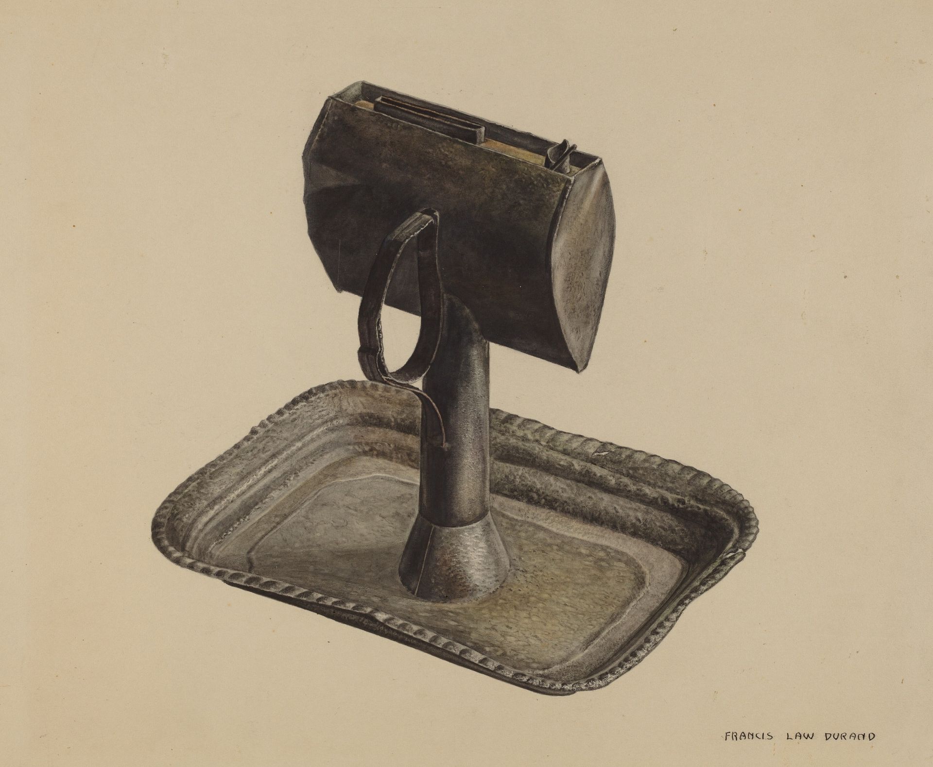 Whale Oil Lamp by Francis Law Durand