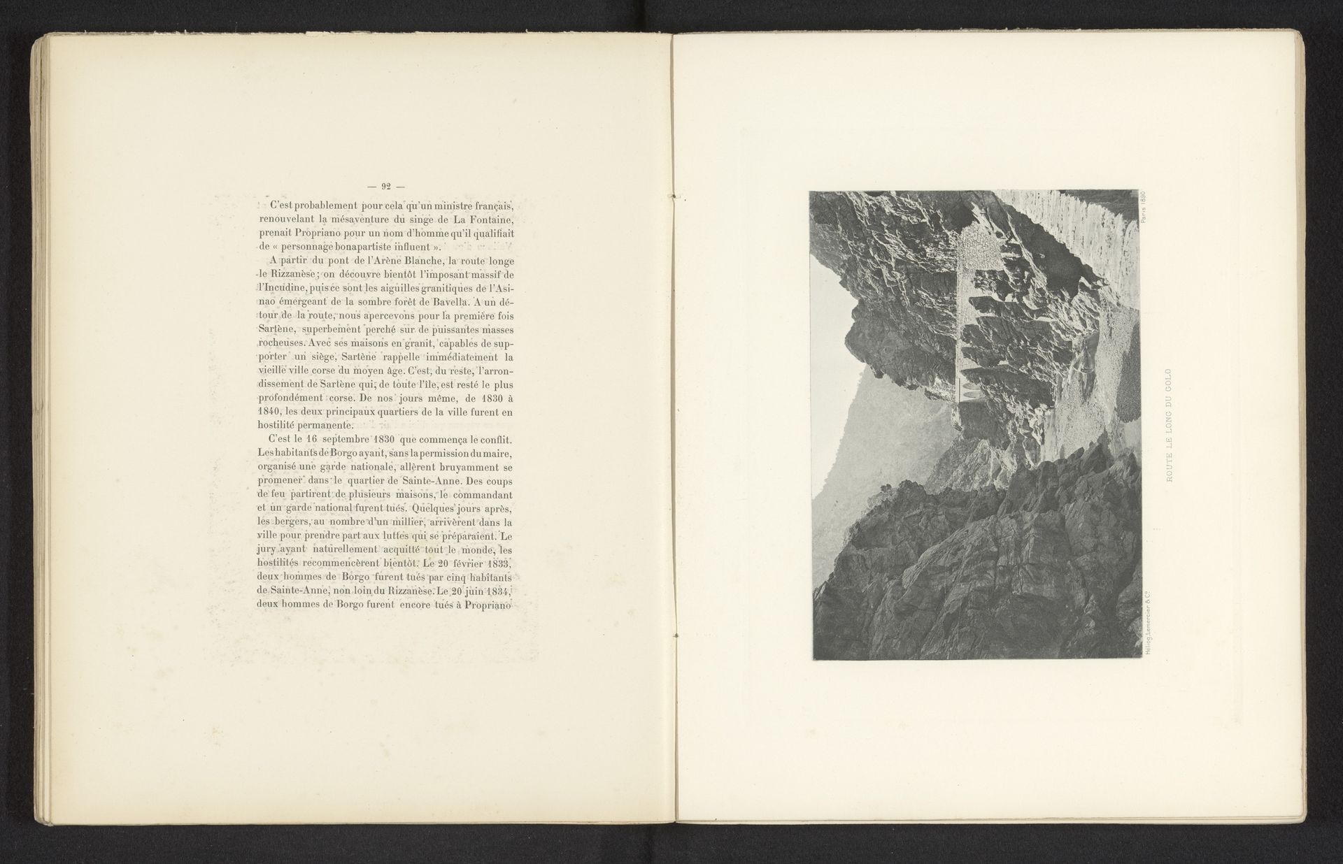 Gezicht op een weg langs de rivier Golo te Corsica by Roland Napoleon Bonaparte
