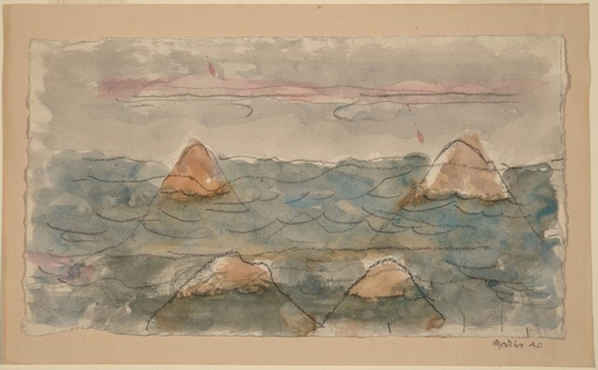 Sea and Rocks, Maine by John Marin