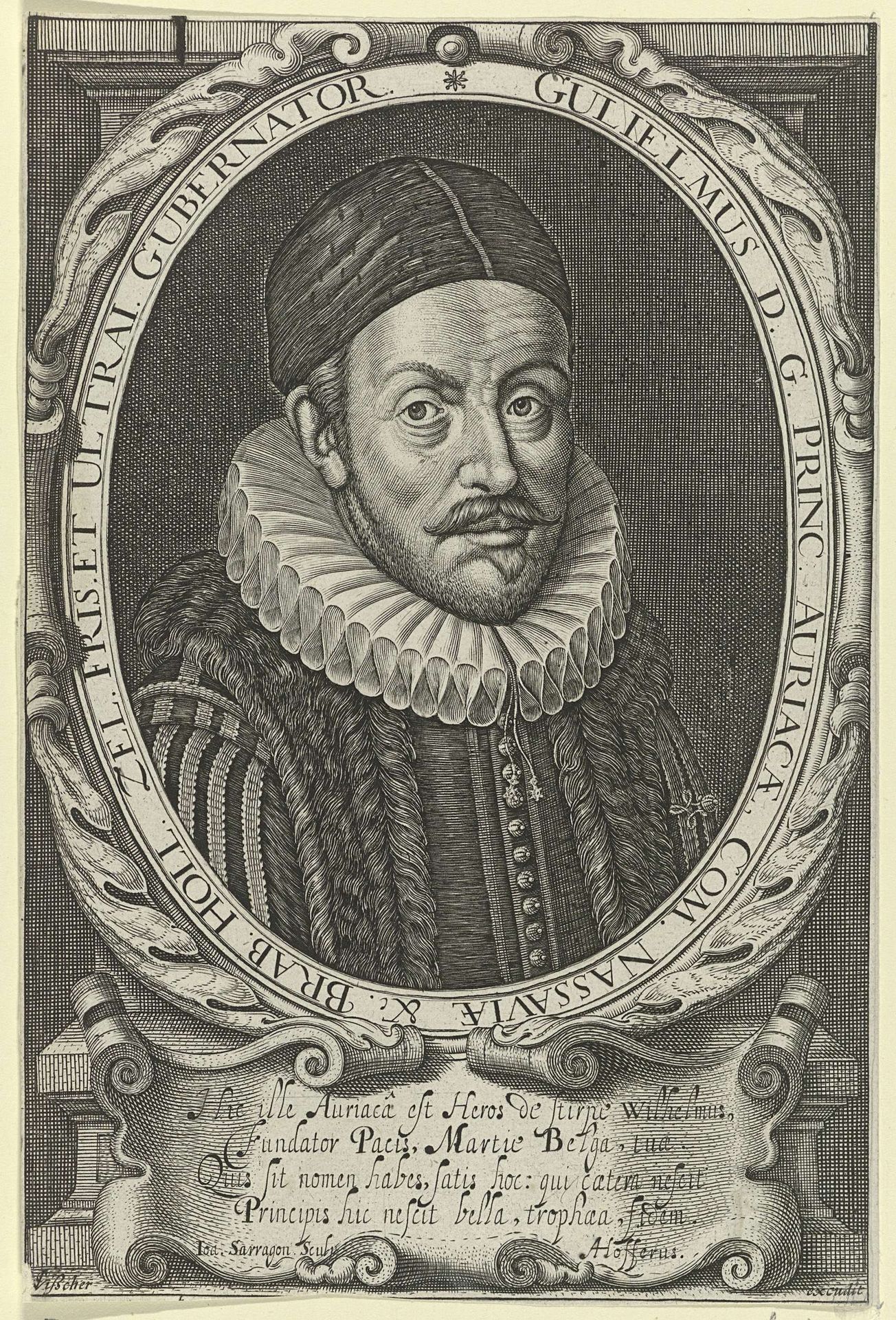 Portret van Willem I, prins van Oranje by Joannes Sarragon