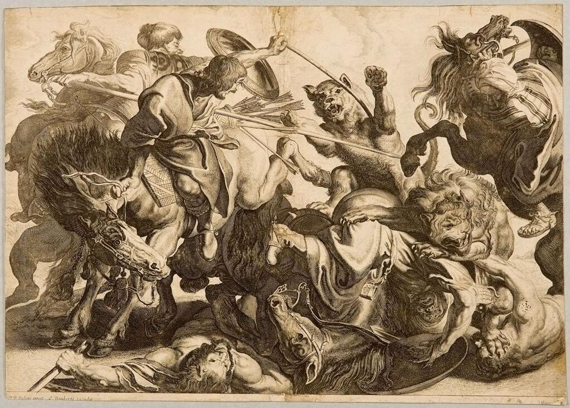 Lion Hunt by Willem Pietersz. de Leeuw