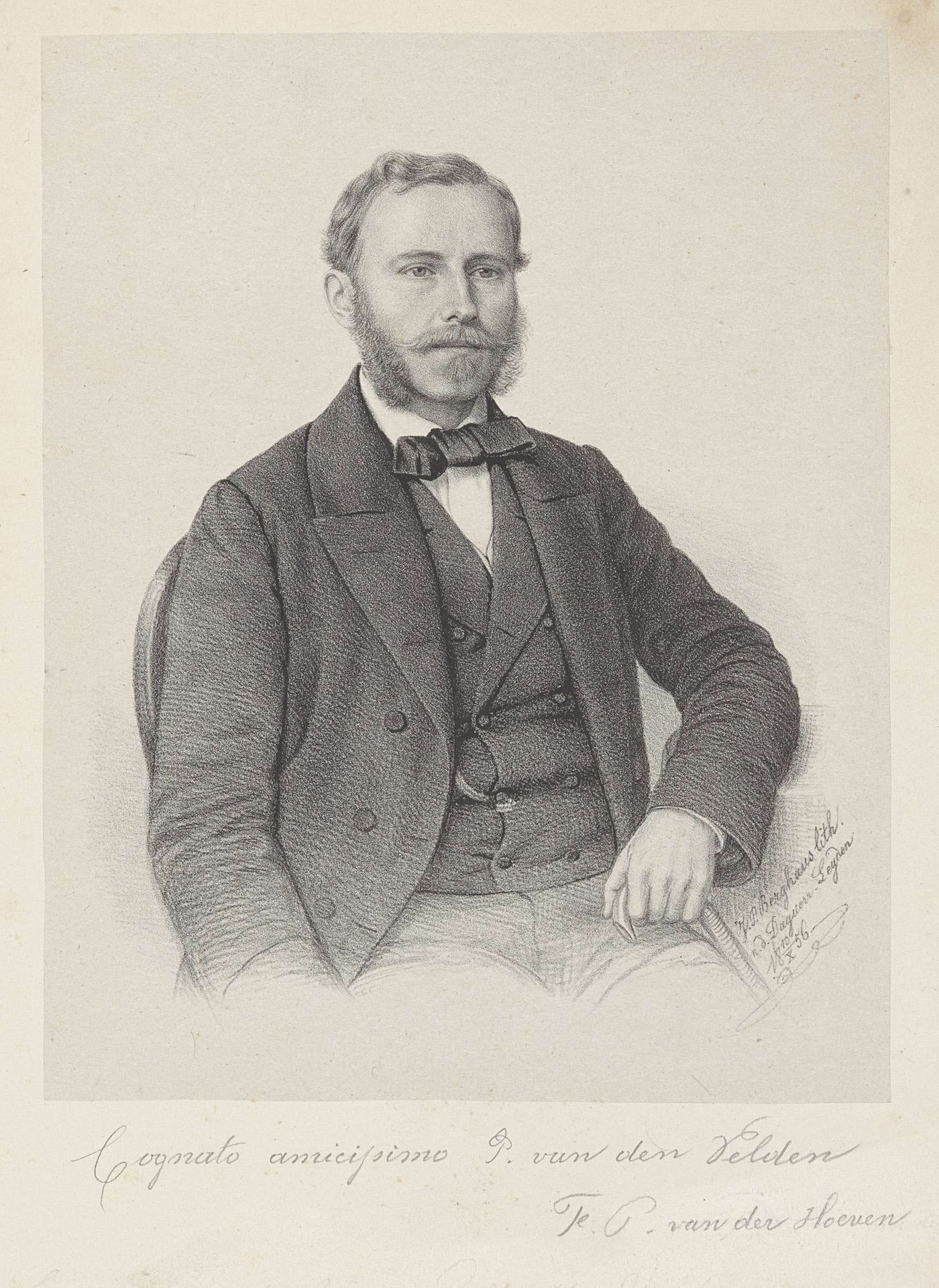 Portret van een onbekende man, mogelijk F.C. van der Hoeven by Johann Peter Berghaus