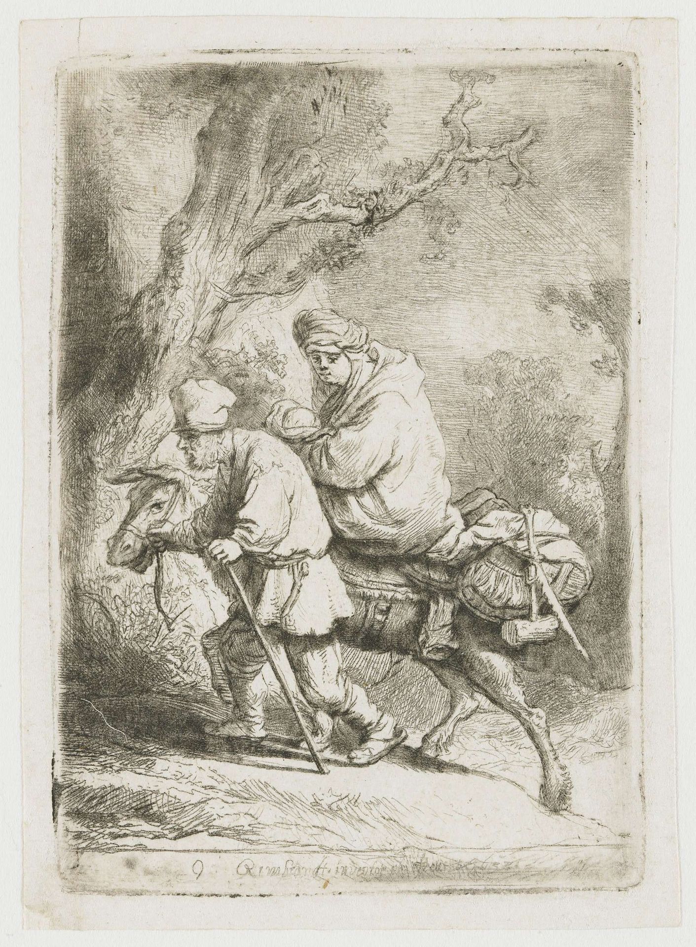 The flight into Egypt: small by Rembrandt van Rijn