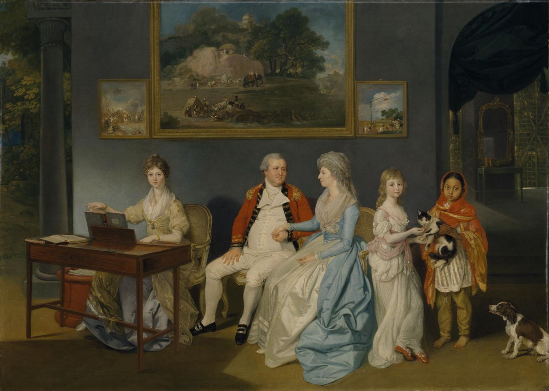 Colonel Blair with his Family and an Indian Ayah by  Johan Zoffany