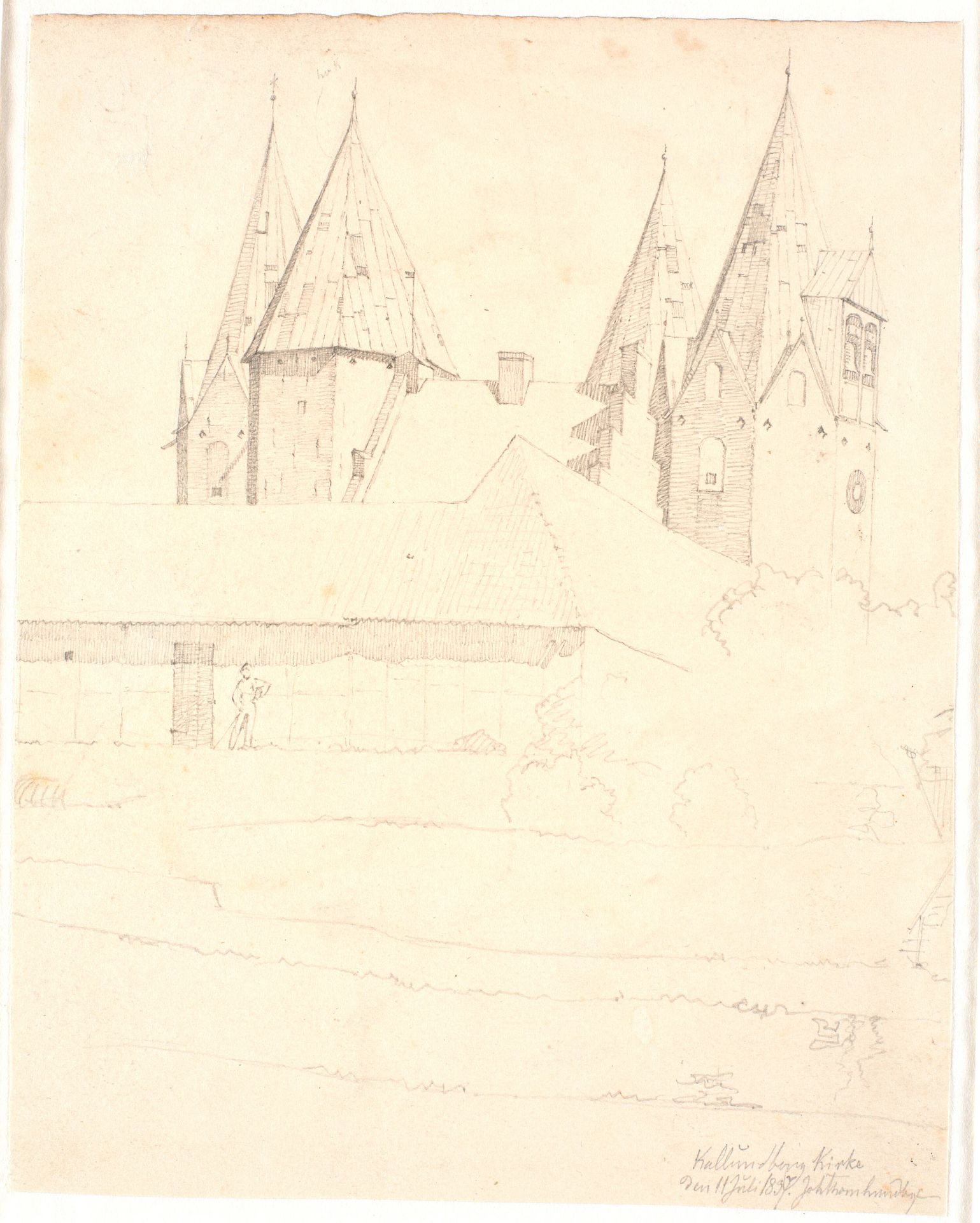Kallundborg Kirke by Johan Thomas Lundbye
