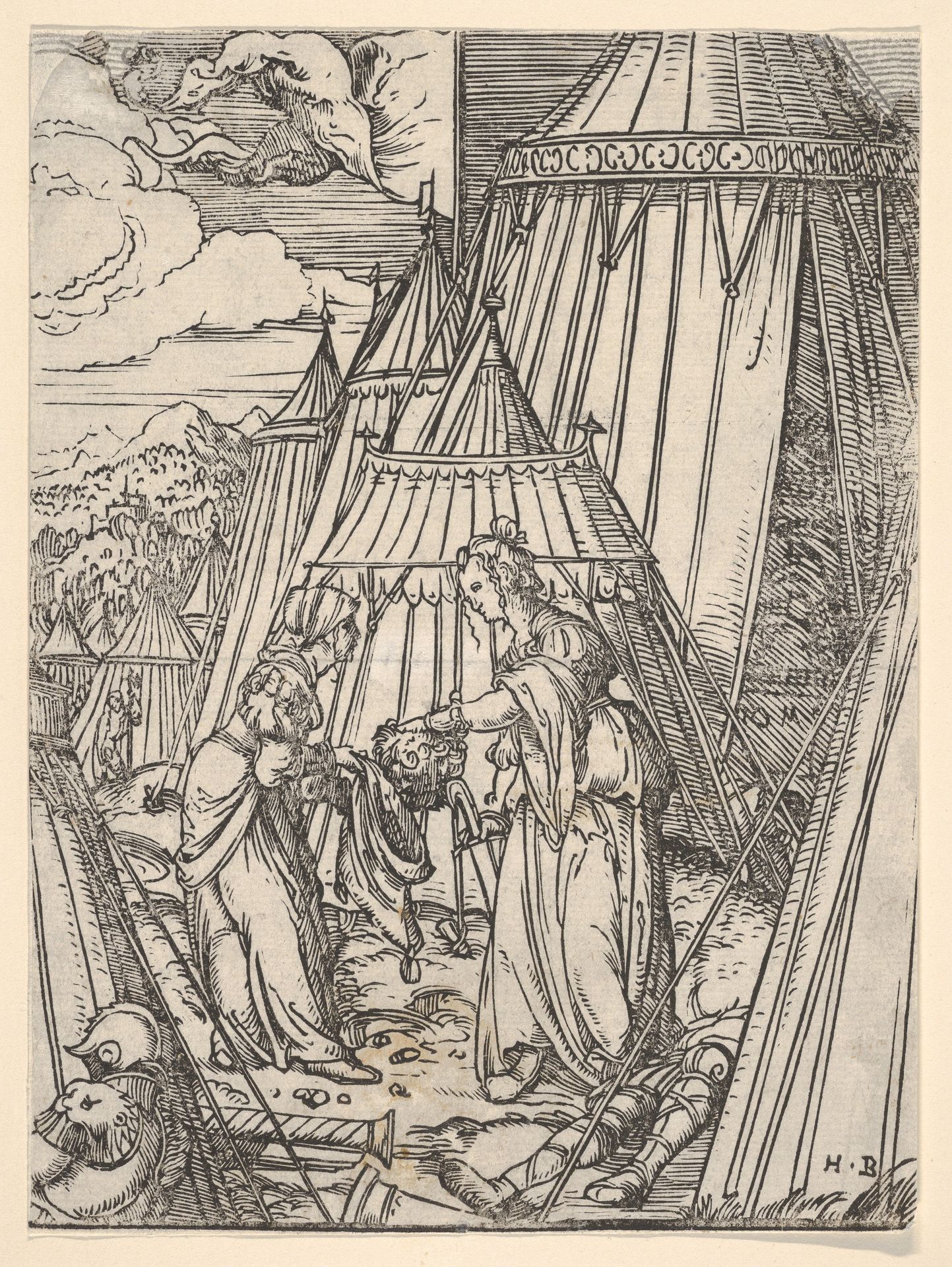 Judith and Her Maid Putting the Head of Holofernes into a Bag by Hans Burgkmair