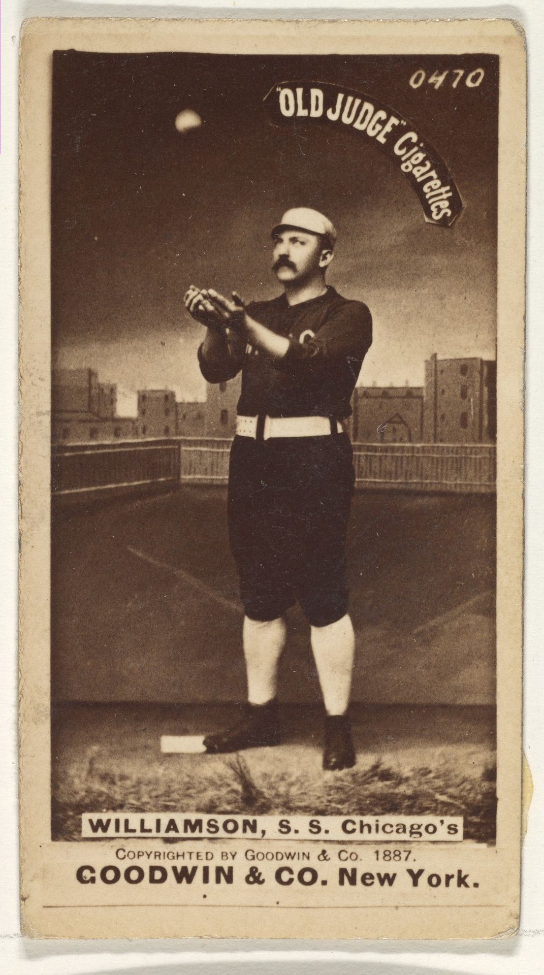 Williamson, Shortstop, Chicago, from the Old Judge series (N172) for Old Judge Cigarettes by Goodwin & Company