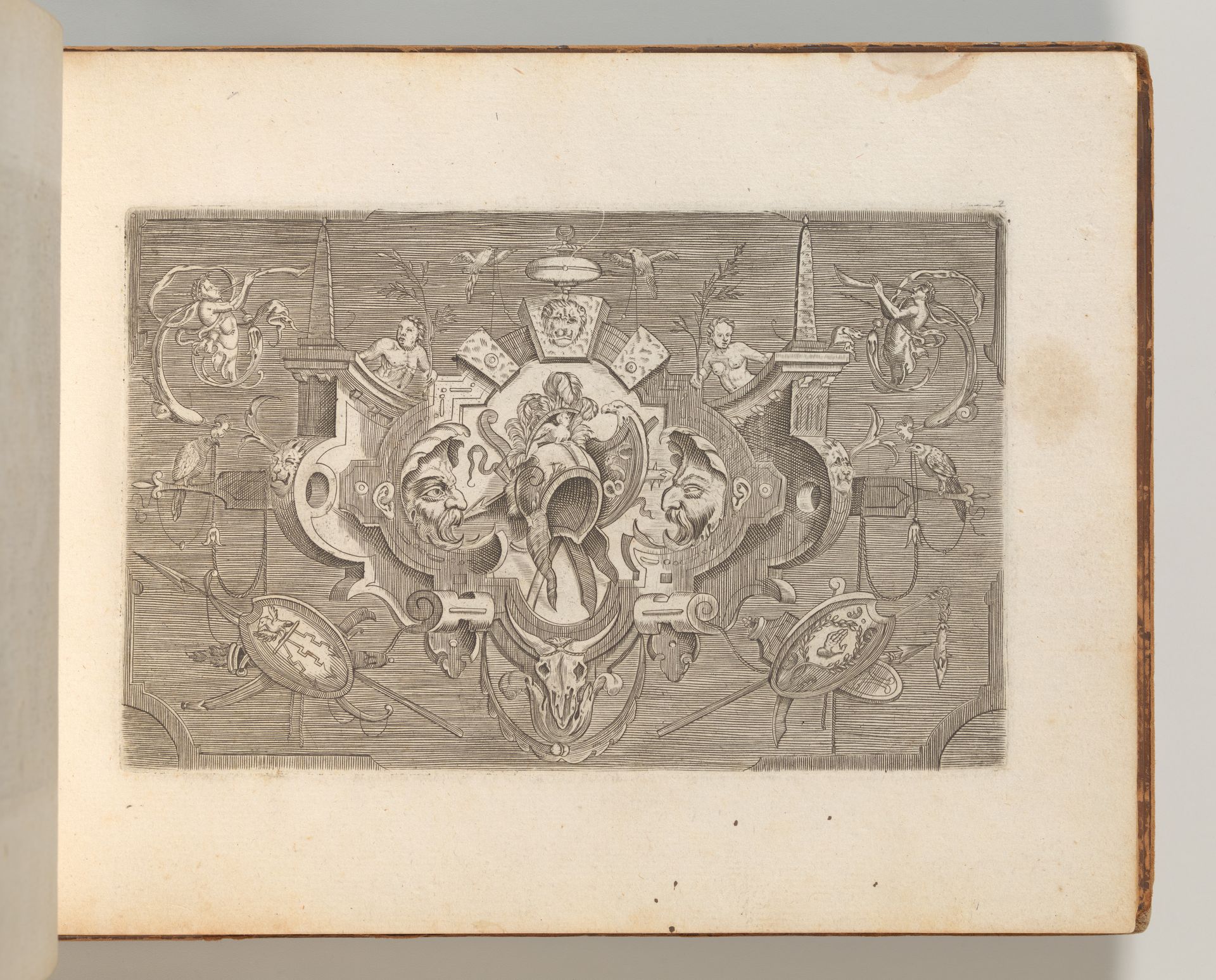 Targhe ed altri ornati di varie e capricciose invenzioni (Cartouches and other ornaments of various and capricious invention, page 2) by Jacob Floris