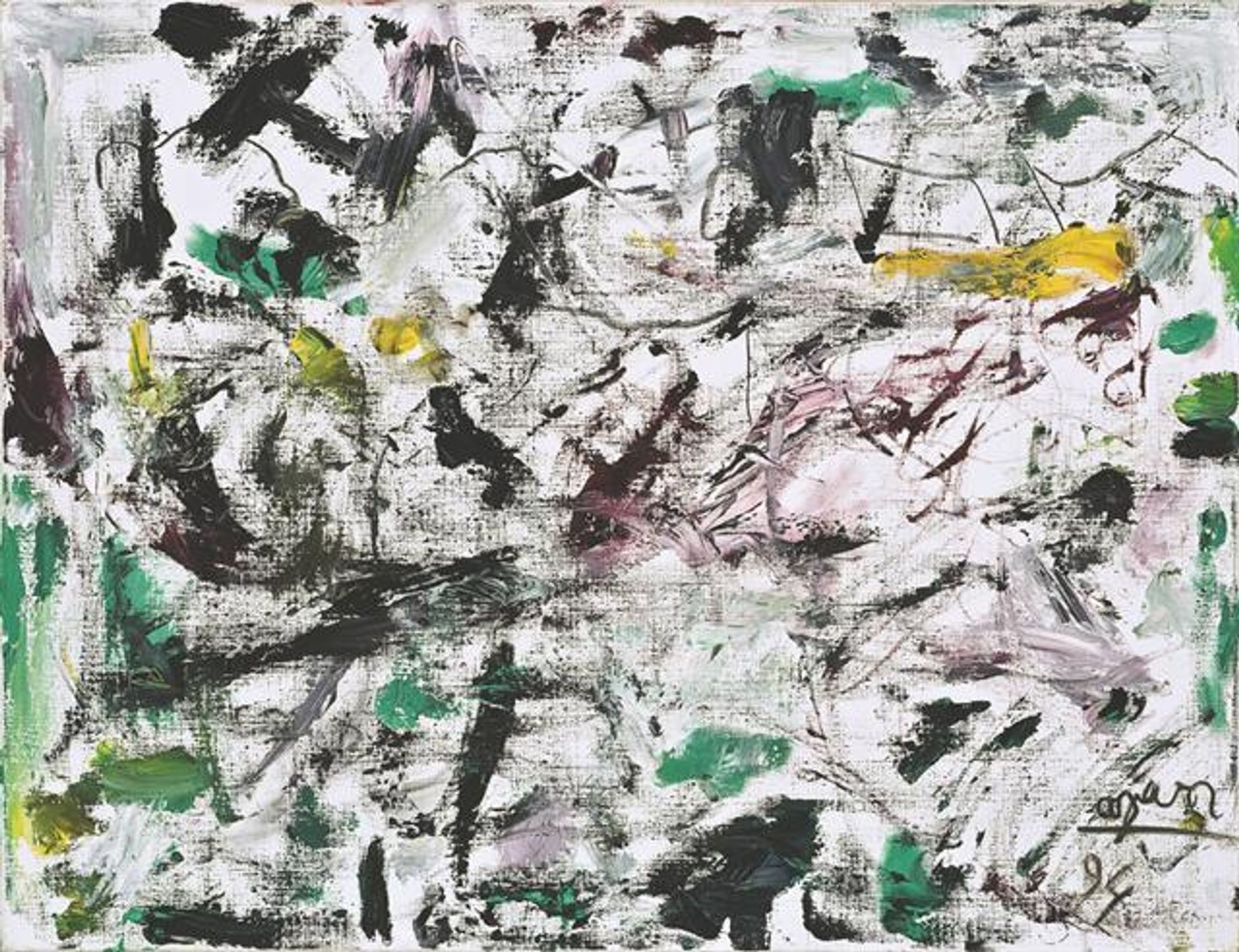 Composition in Black and Green by Aurel Cojan