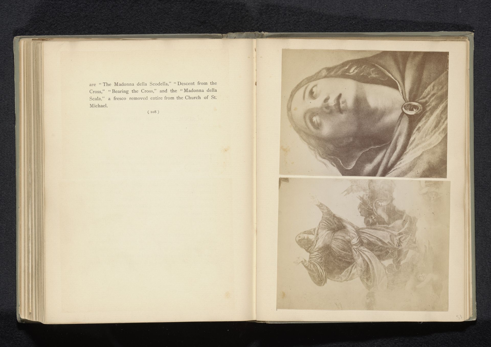 Fotoreproductie van een prent naar een schilderij, voorstellende de Madonna van de heilige Hiëronymus by Anonymous